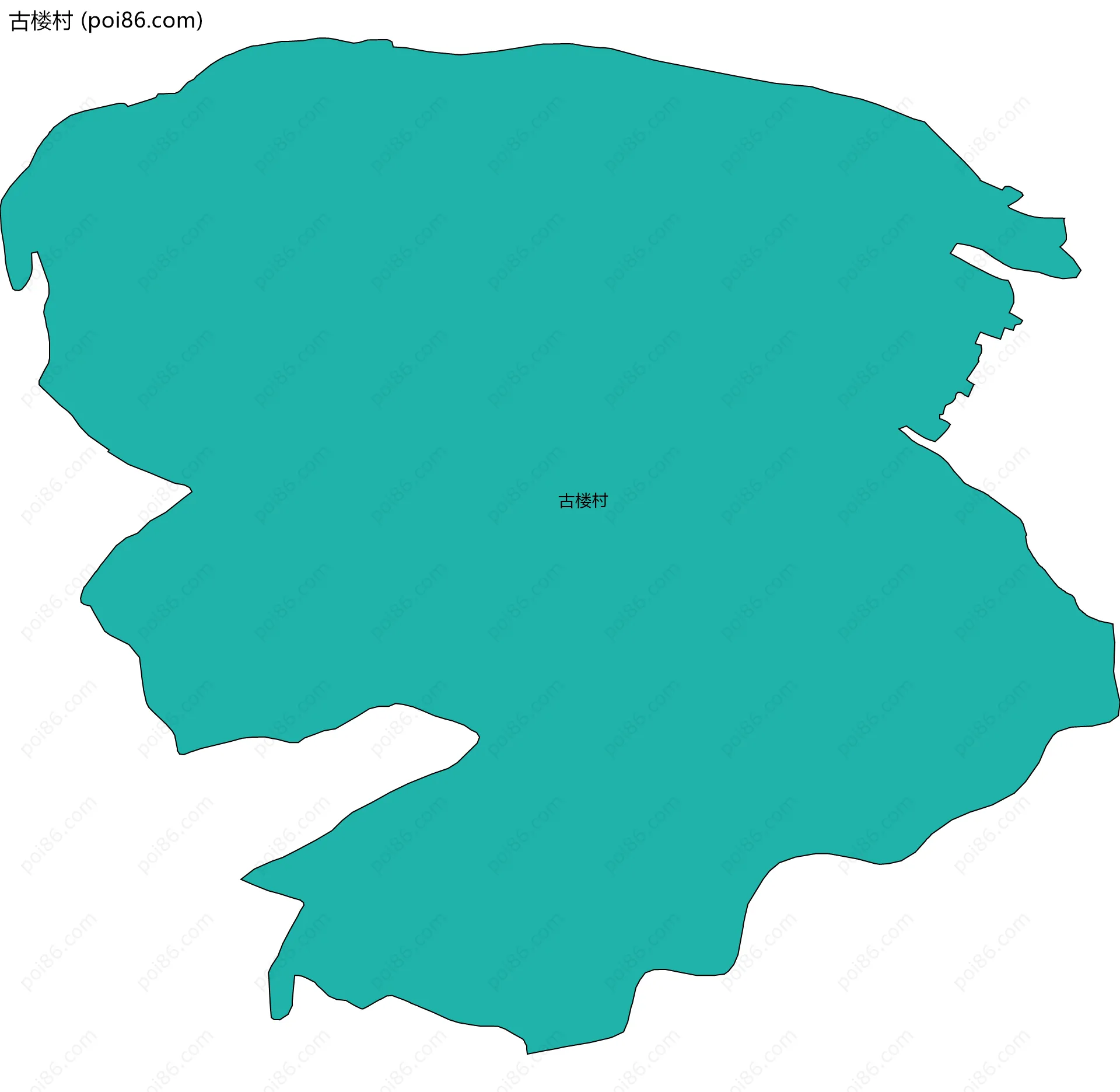古楼村边界地图