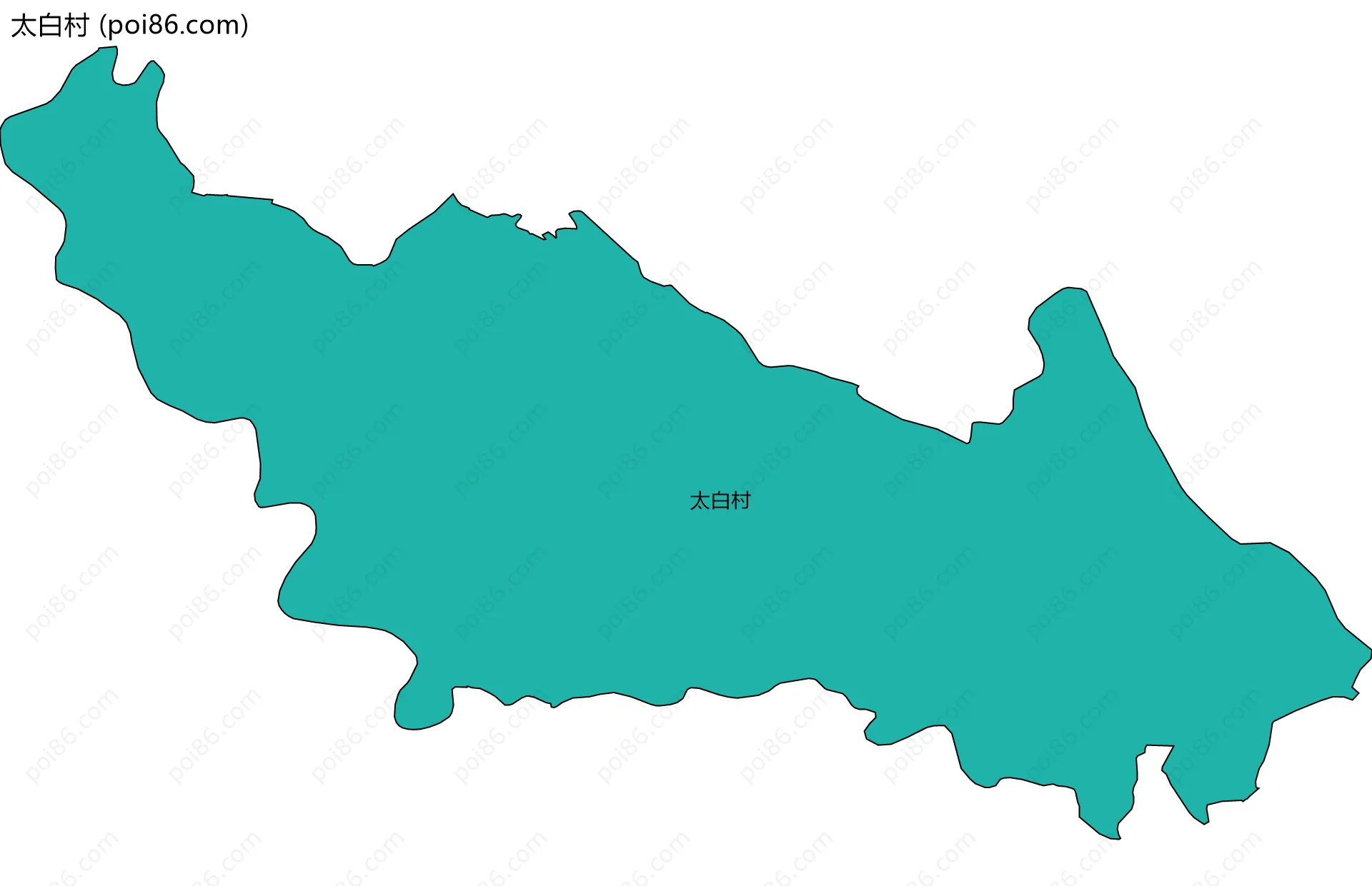 太白村边界地图