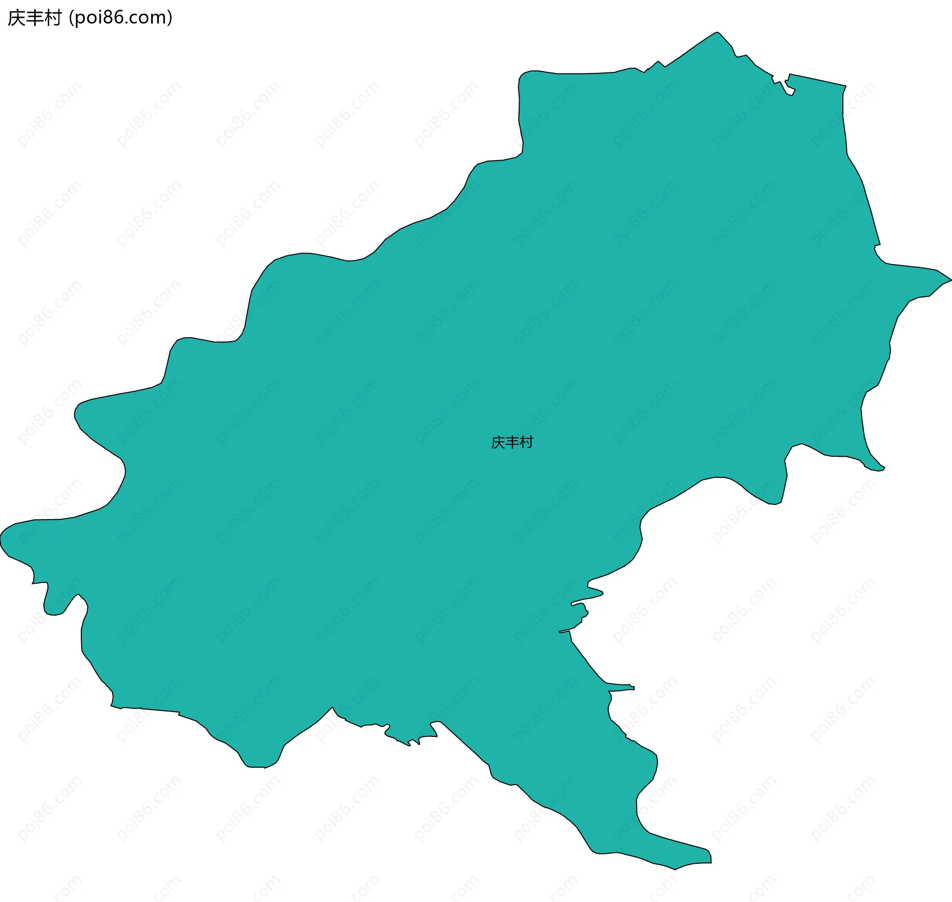 庆丰村边界地图