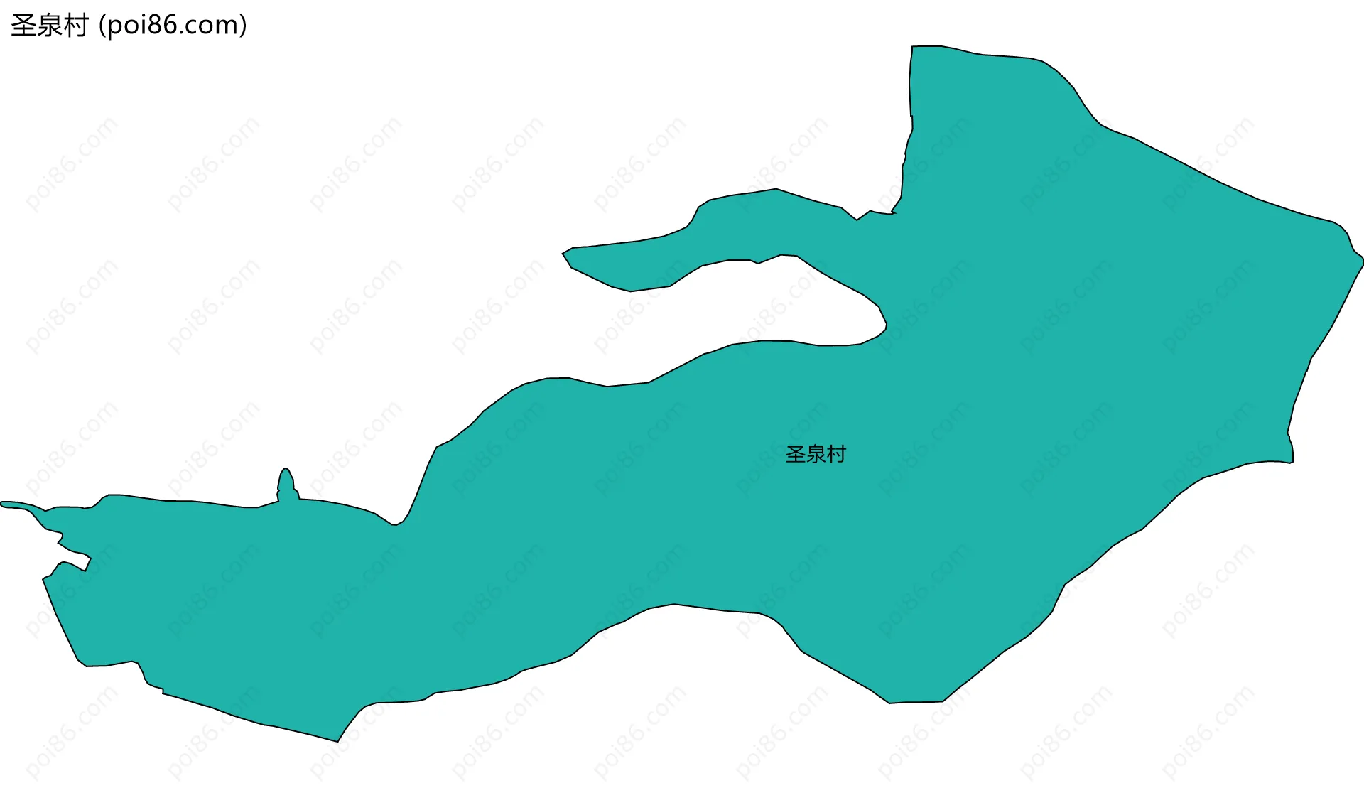 圣泉村边界地图