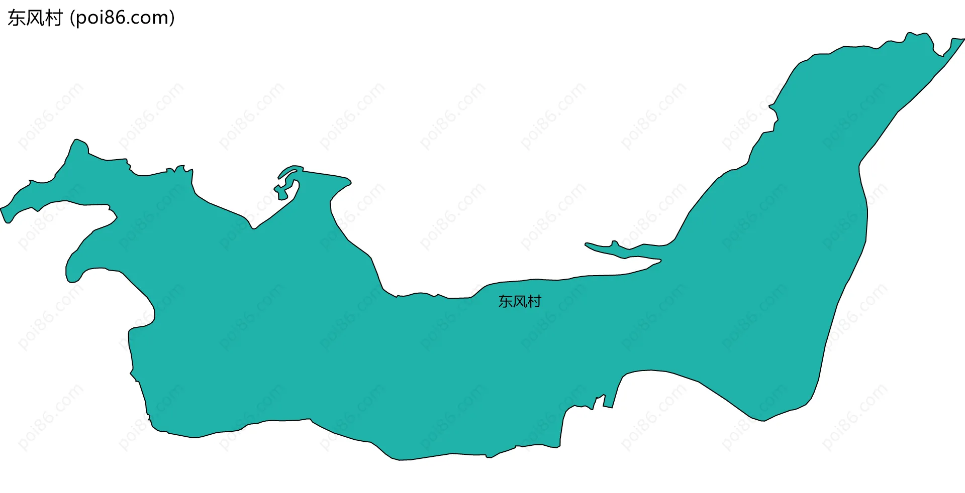 东风村边界地图