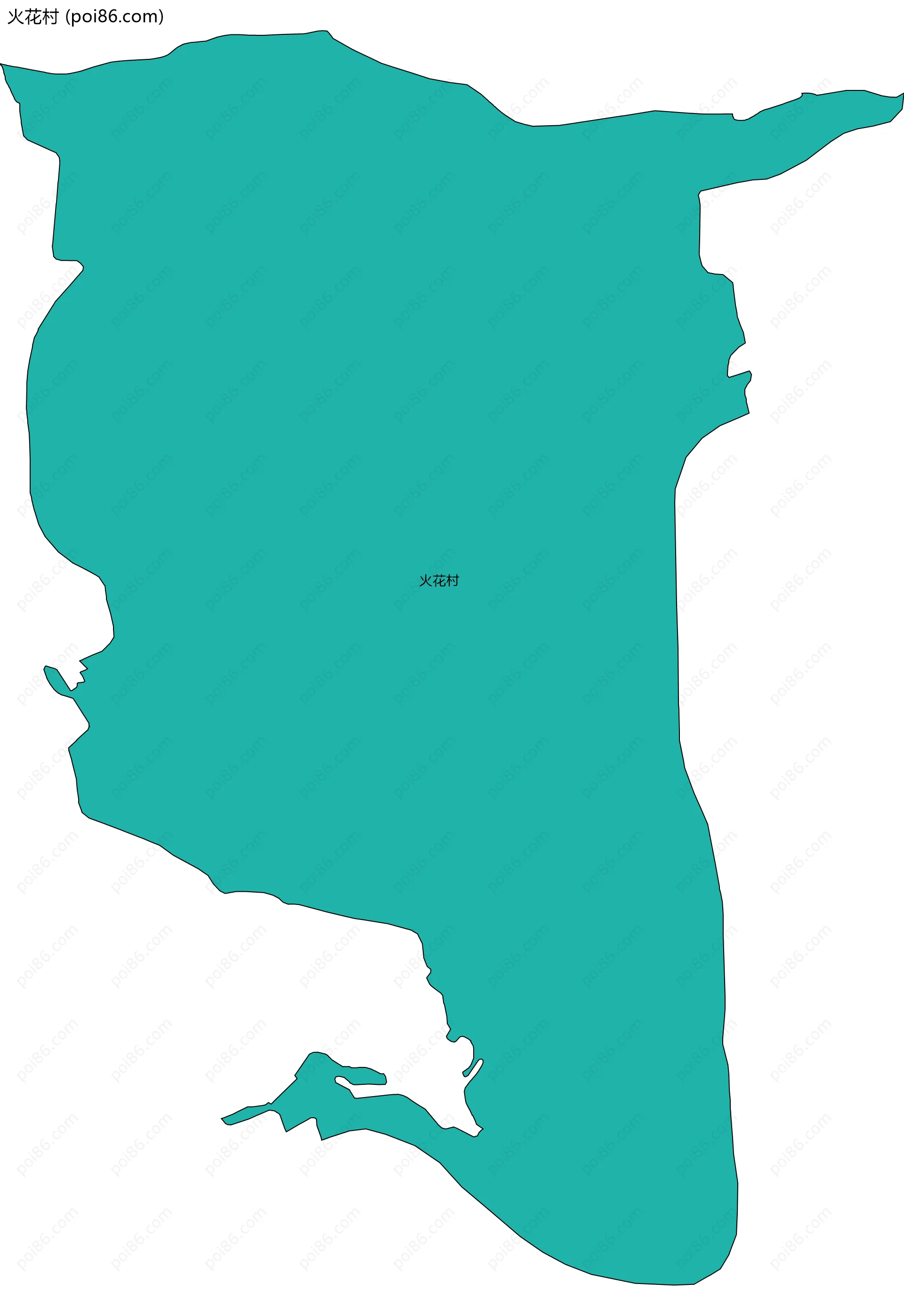 火花村边界地图