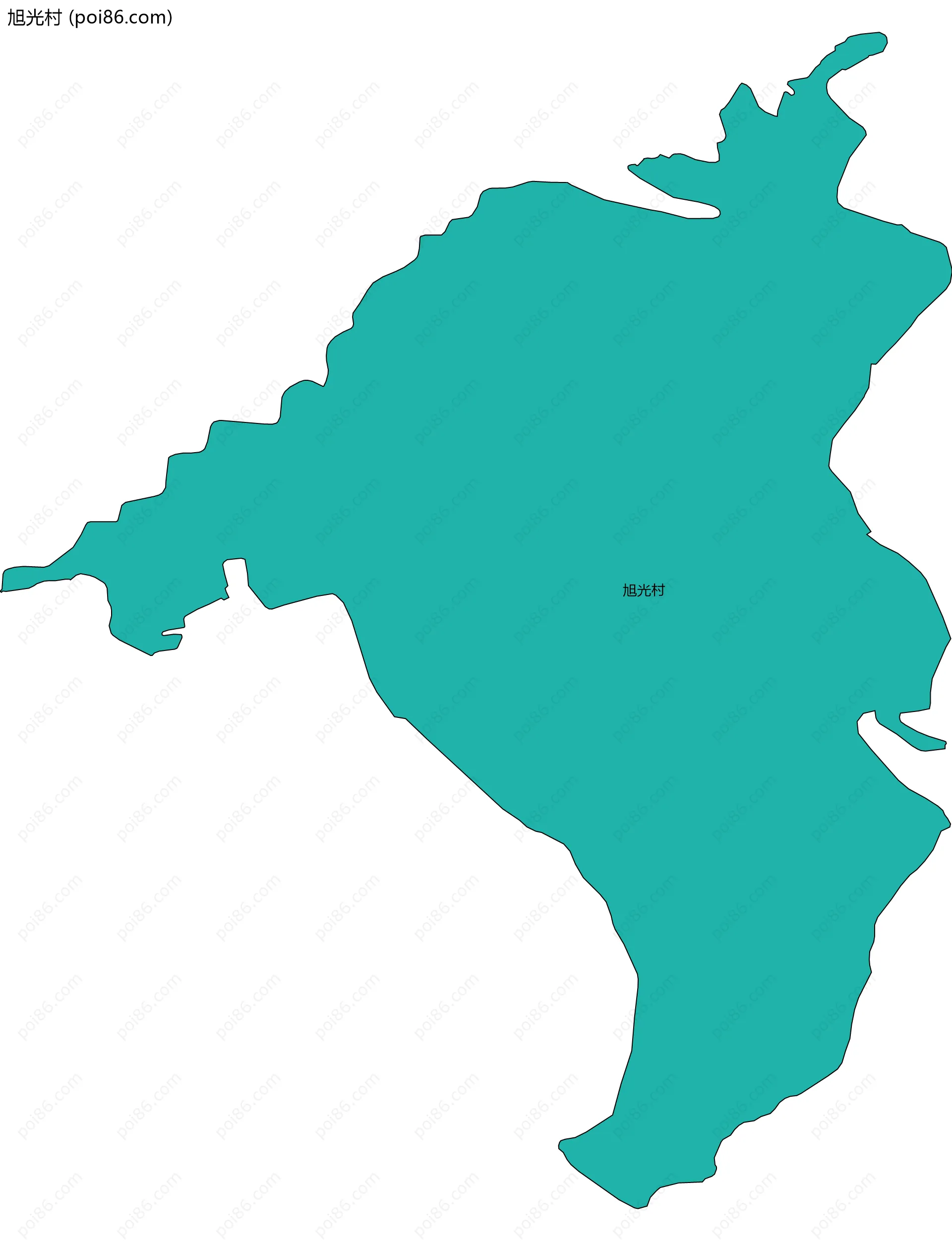 旭光村边界地图