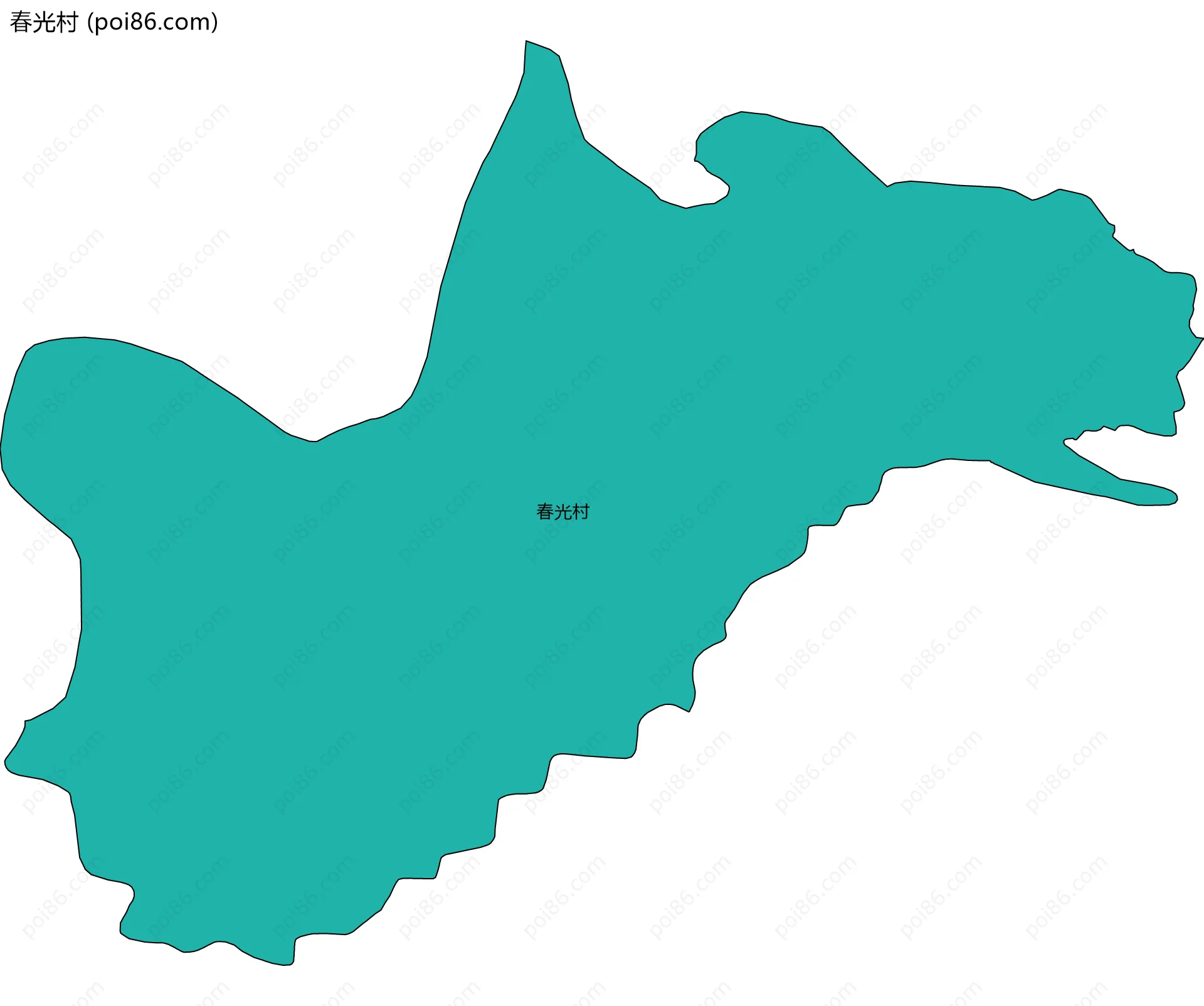 春光村边界地图