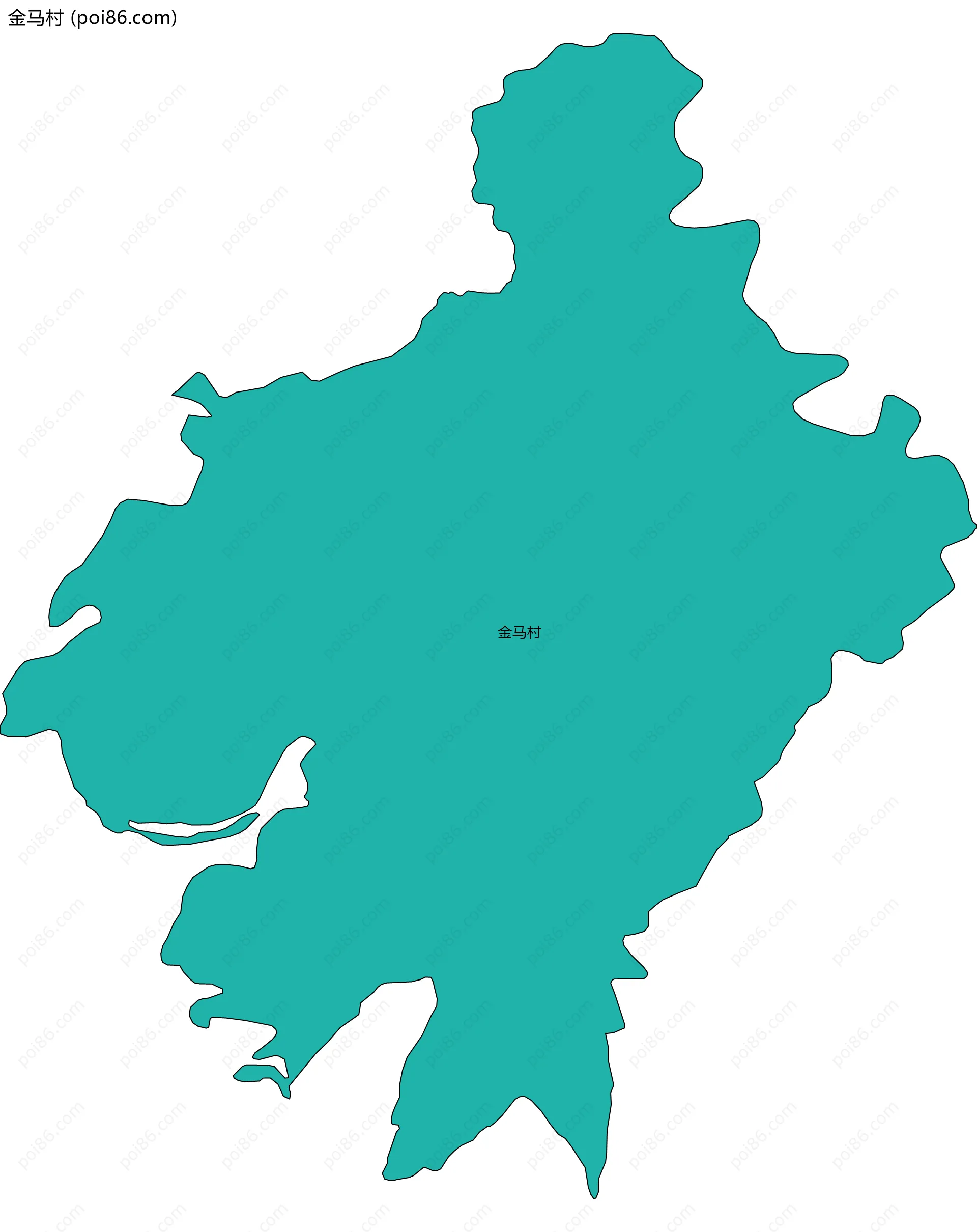 金马村边界地图