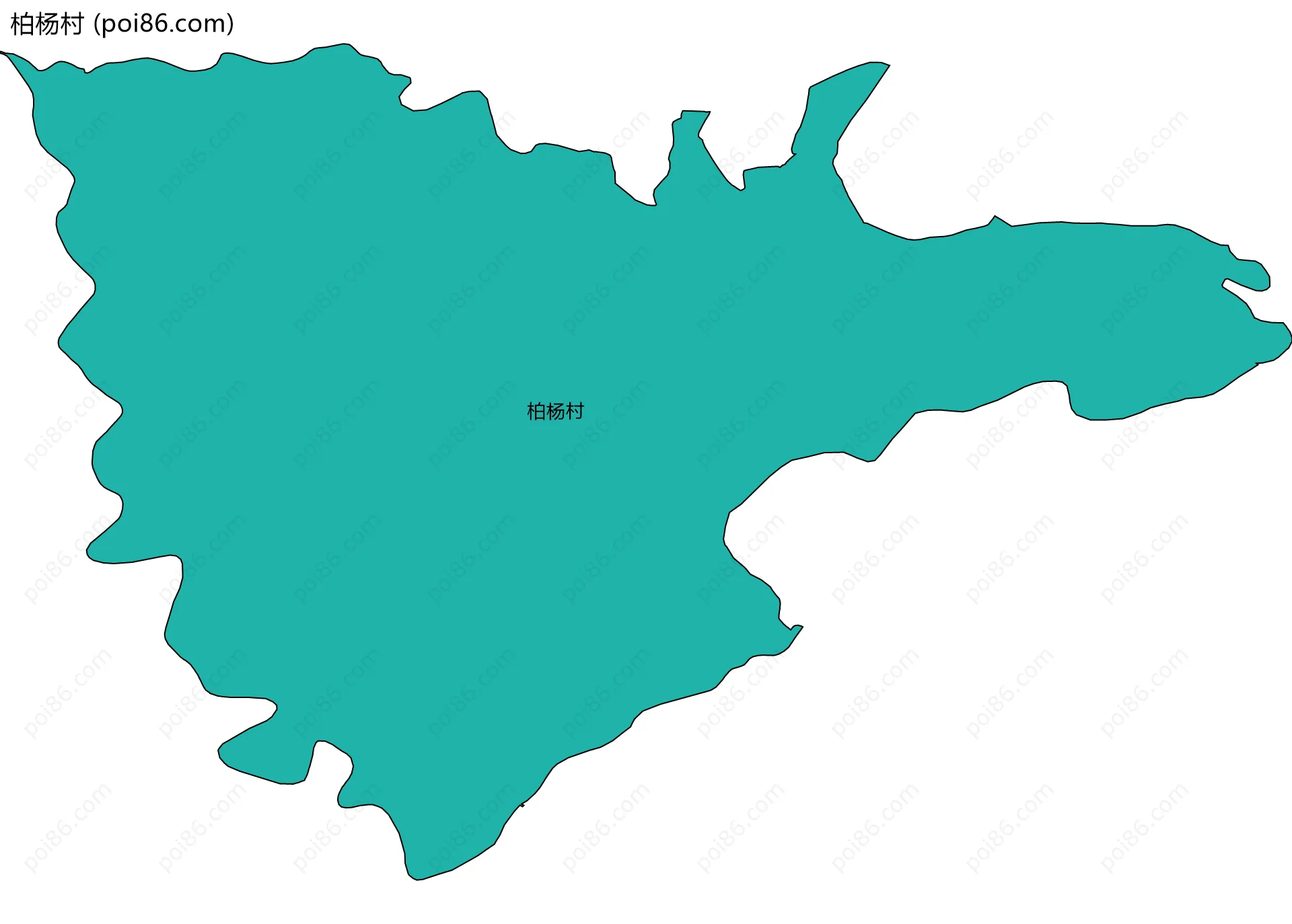 柏杨村边界地图