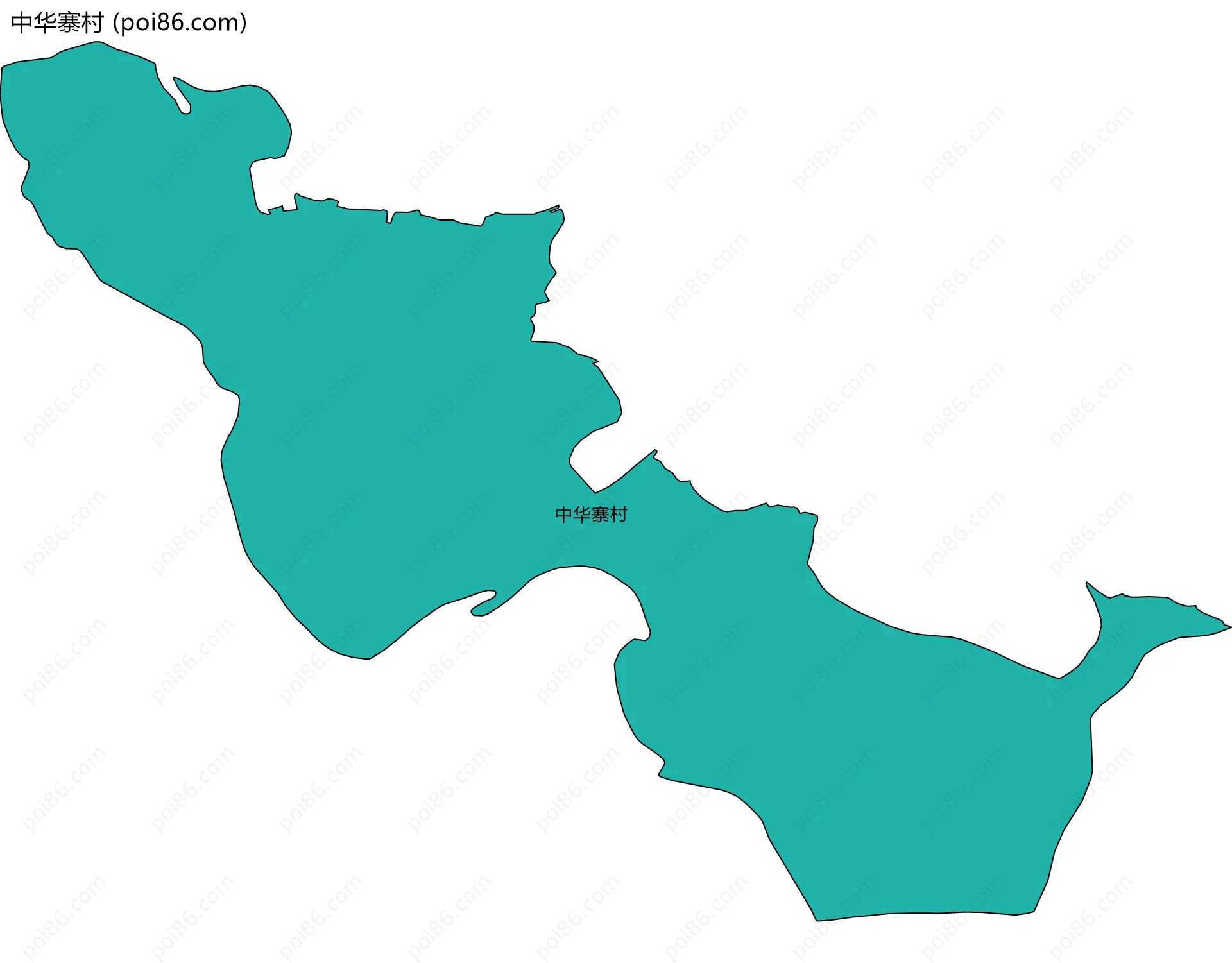 中华寨村边界地图