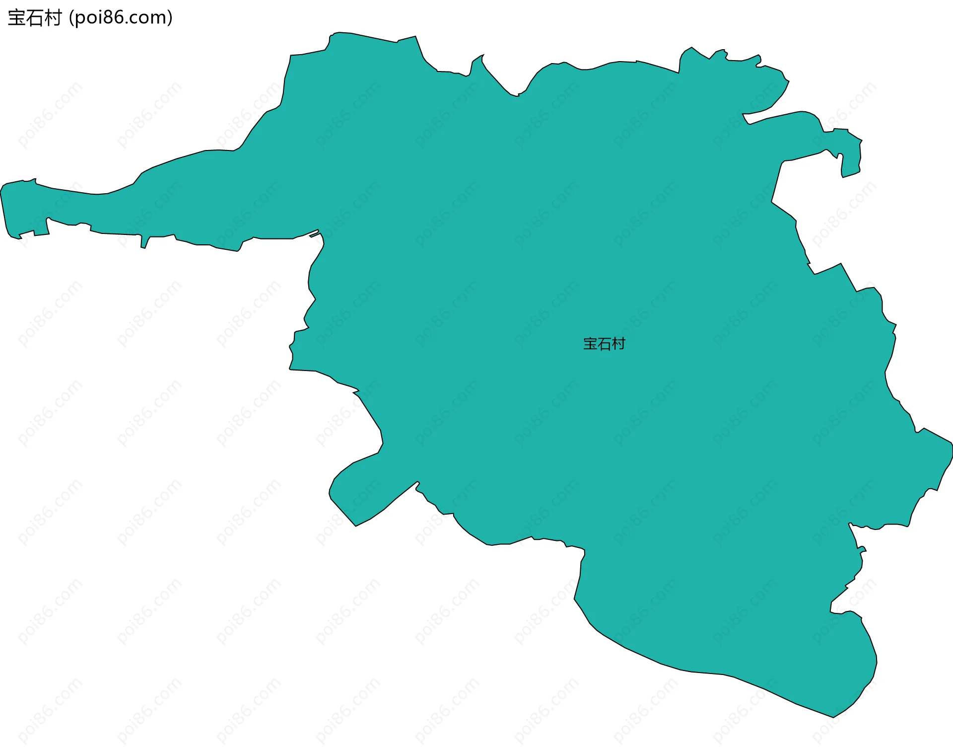 宝石村边界地图