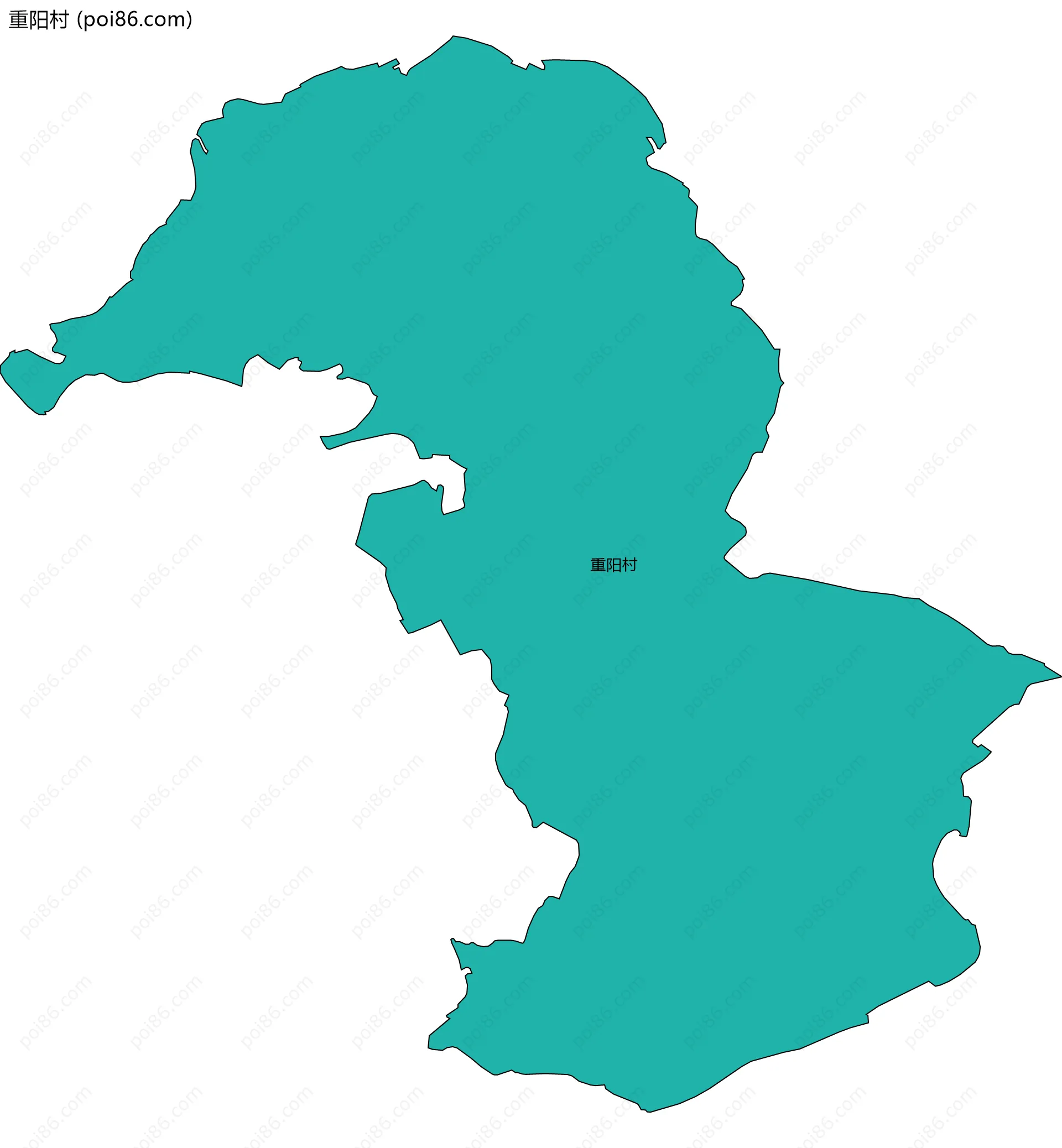 重阳村边界地图