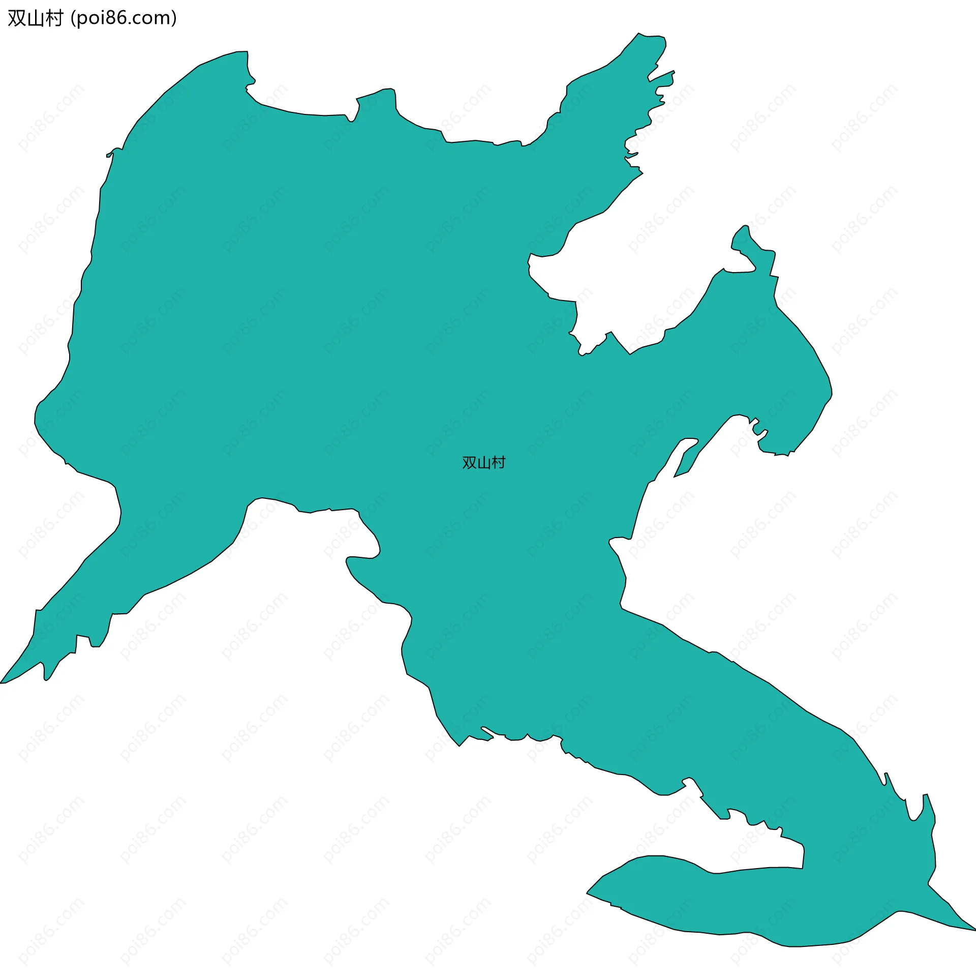双山村边界地图