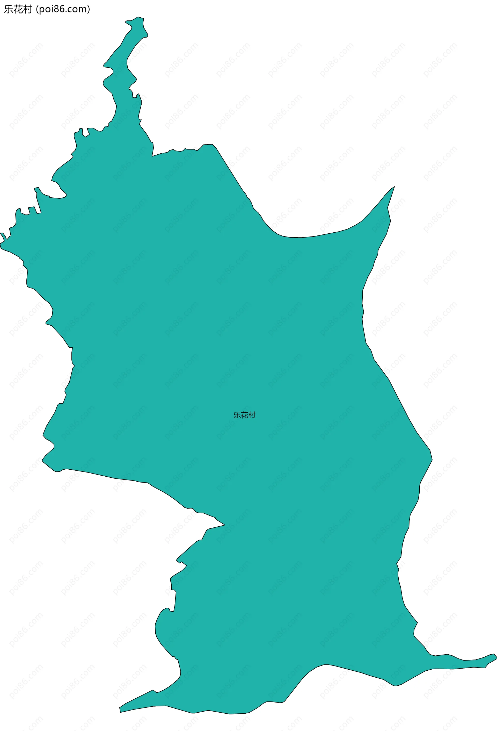 乐花村边界地图