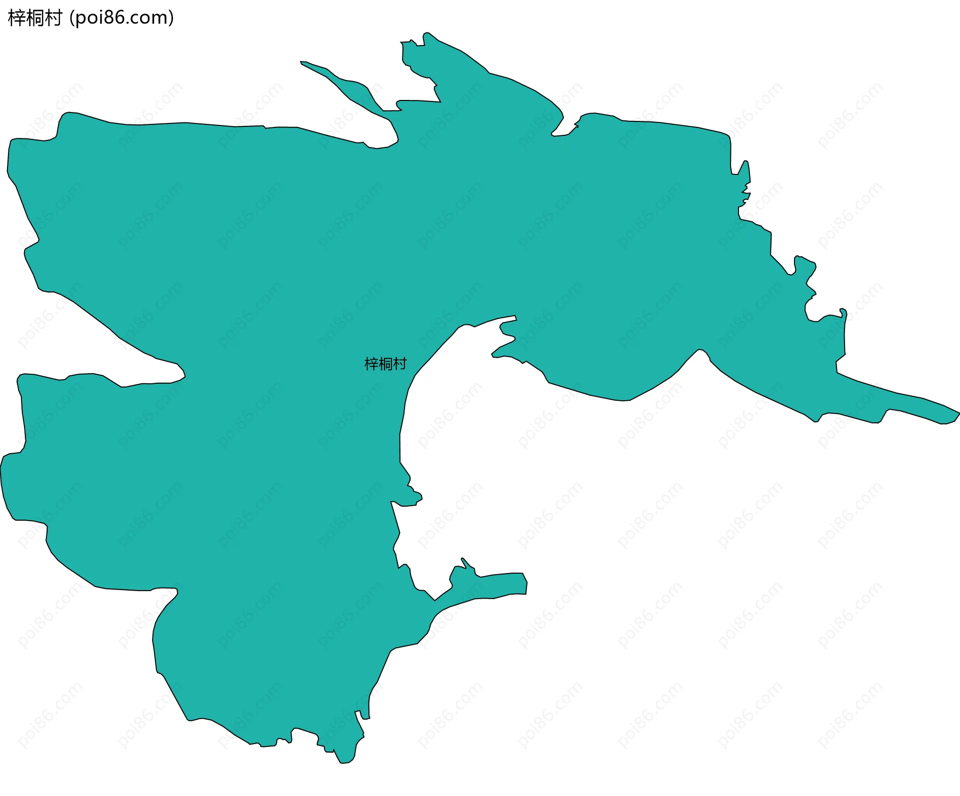 梓桐村边界地图