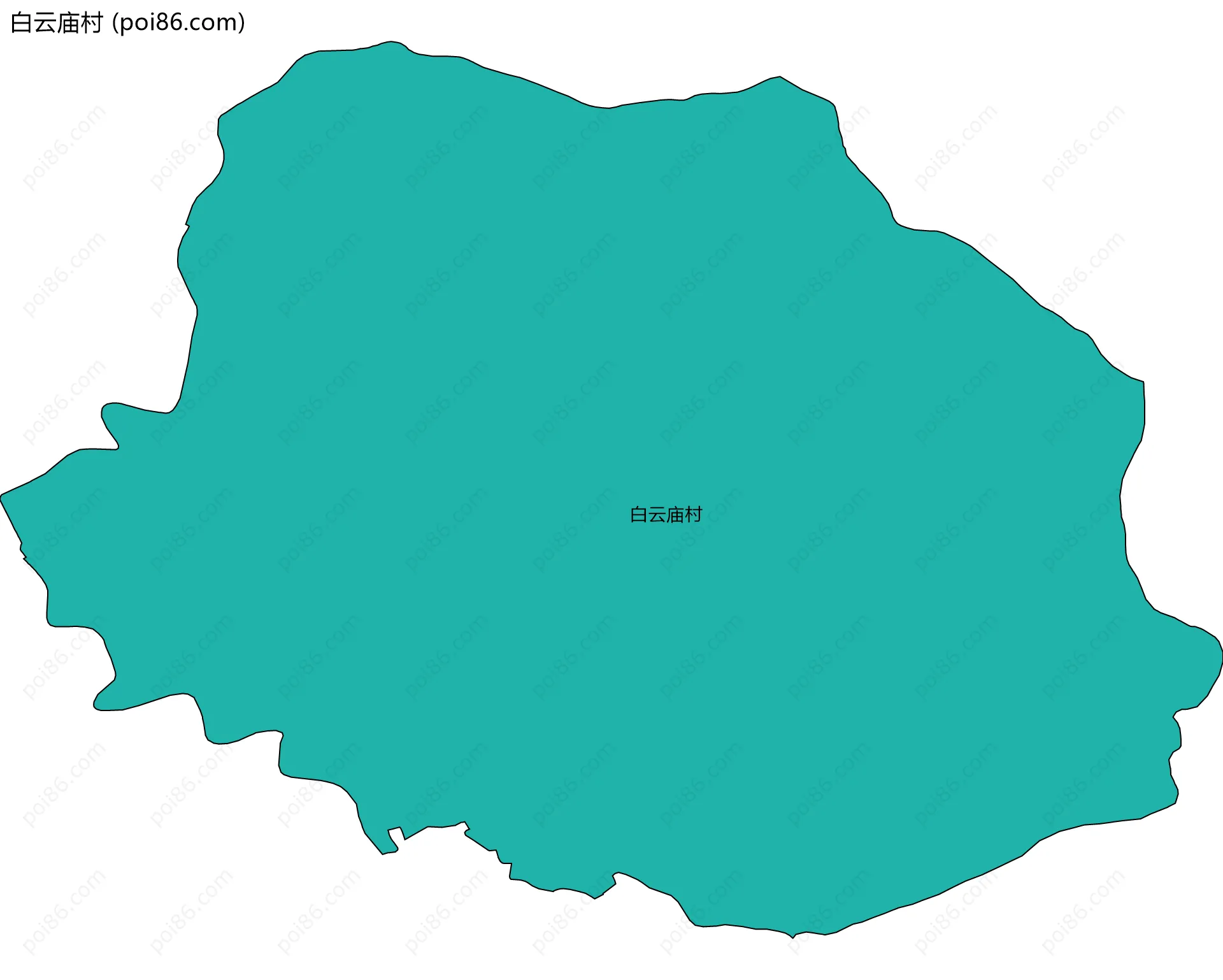 白云庙村边界地图