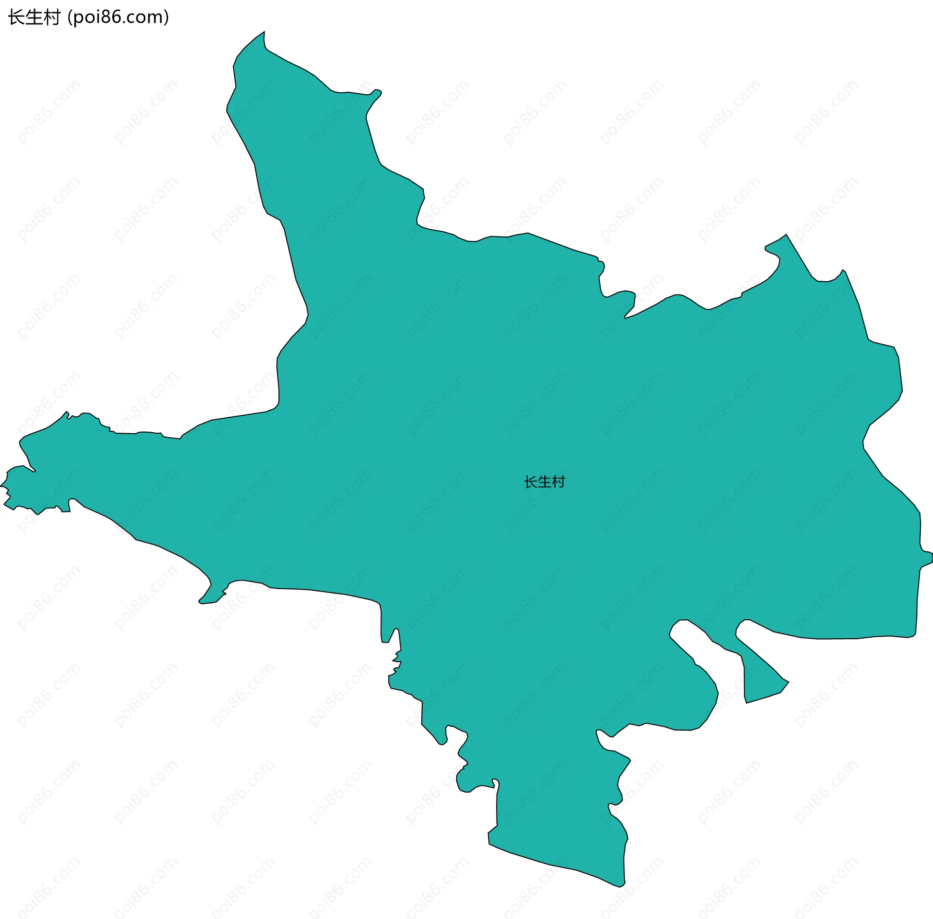 长生村边界地图