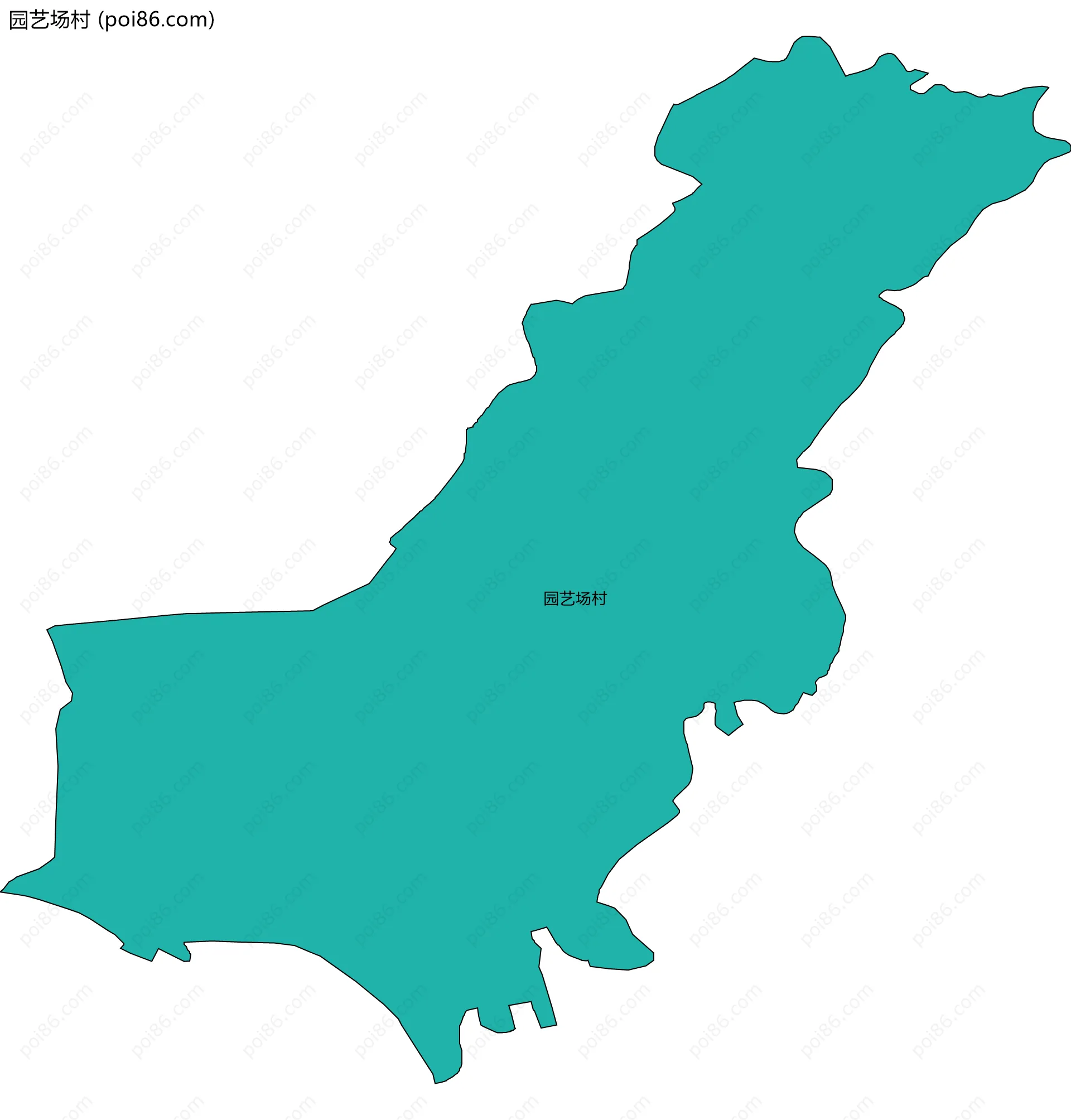 园艺场村边界地图