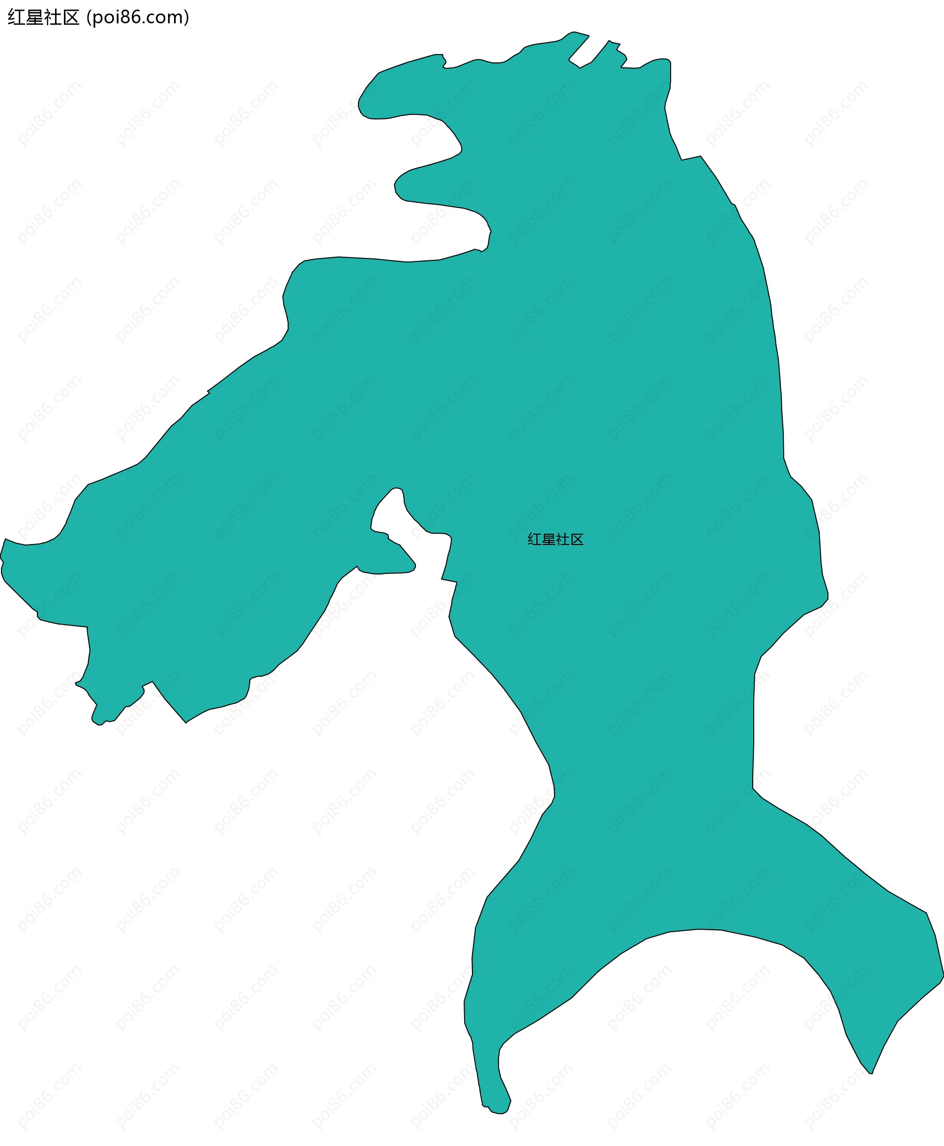 红星社区边界地图