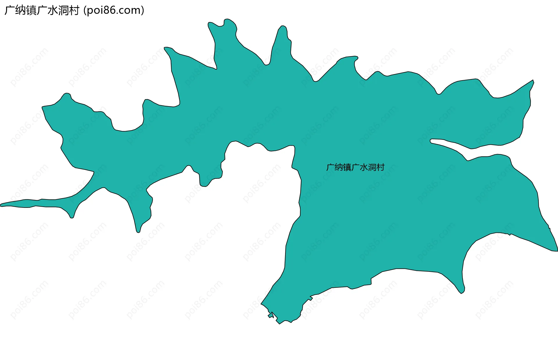 广纳镇广水洞村边界地图