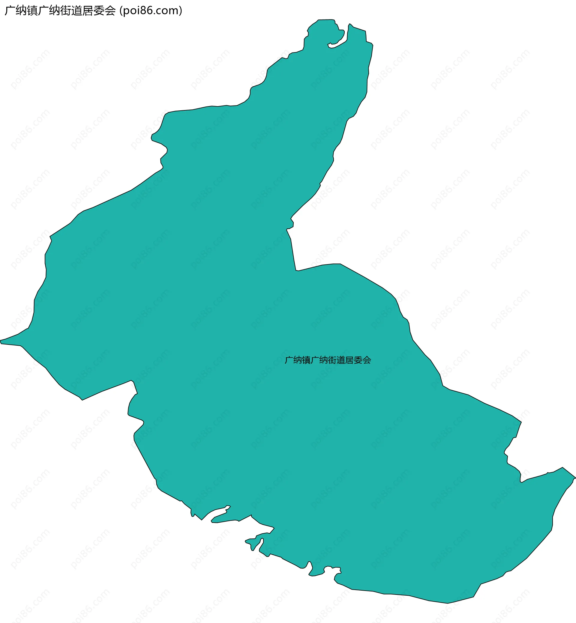 广纳镇广纳街道居委会边界地图