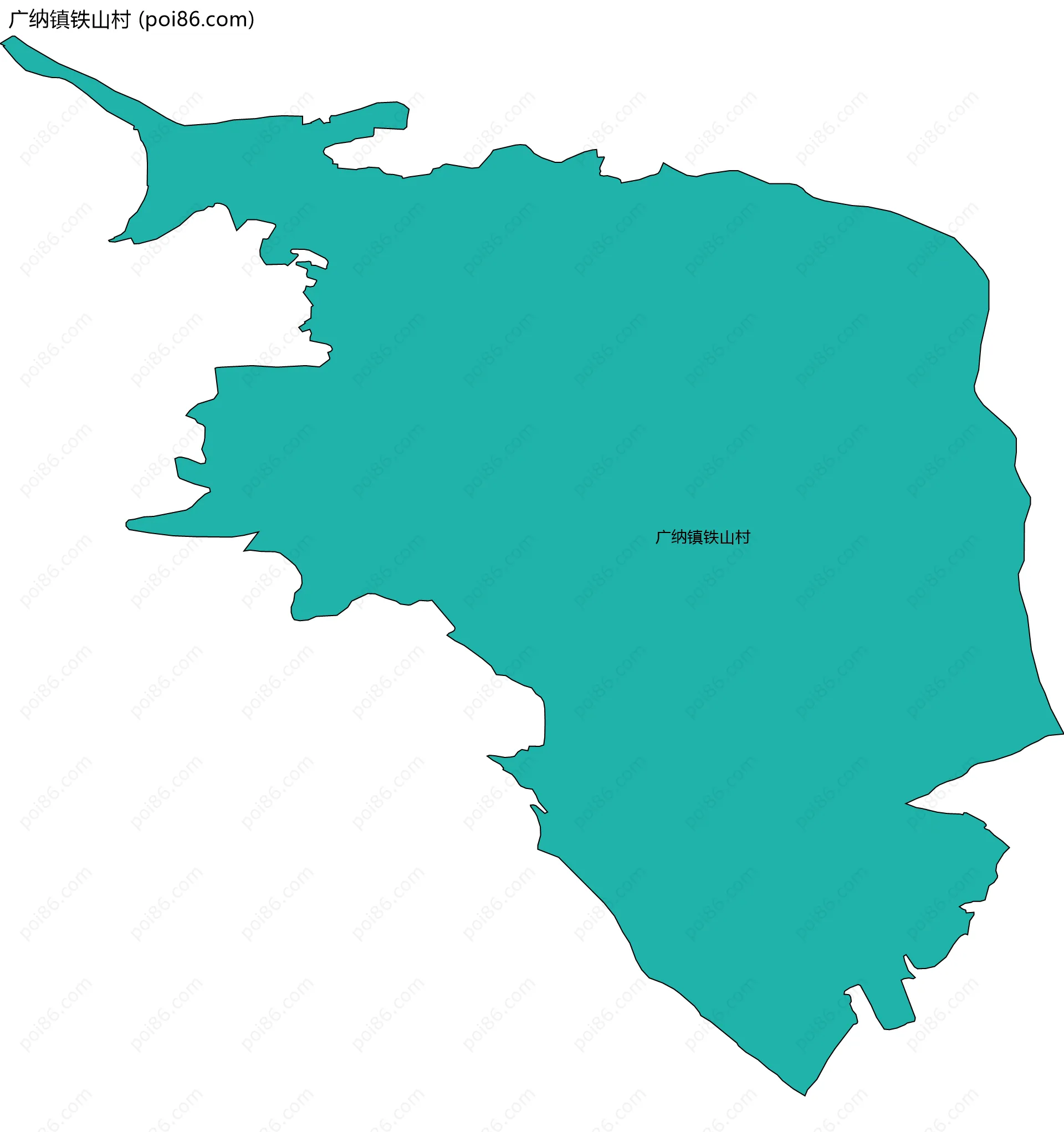 广纳镇铁山村边界地图