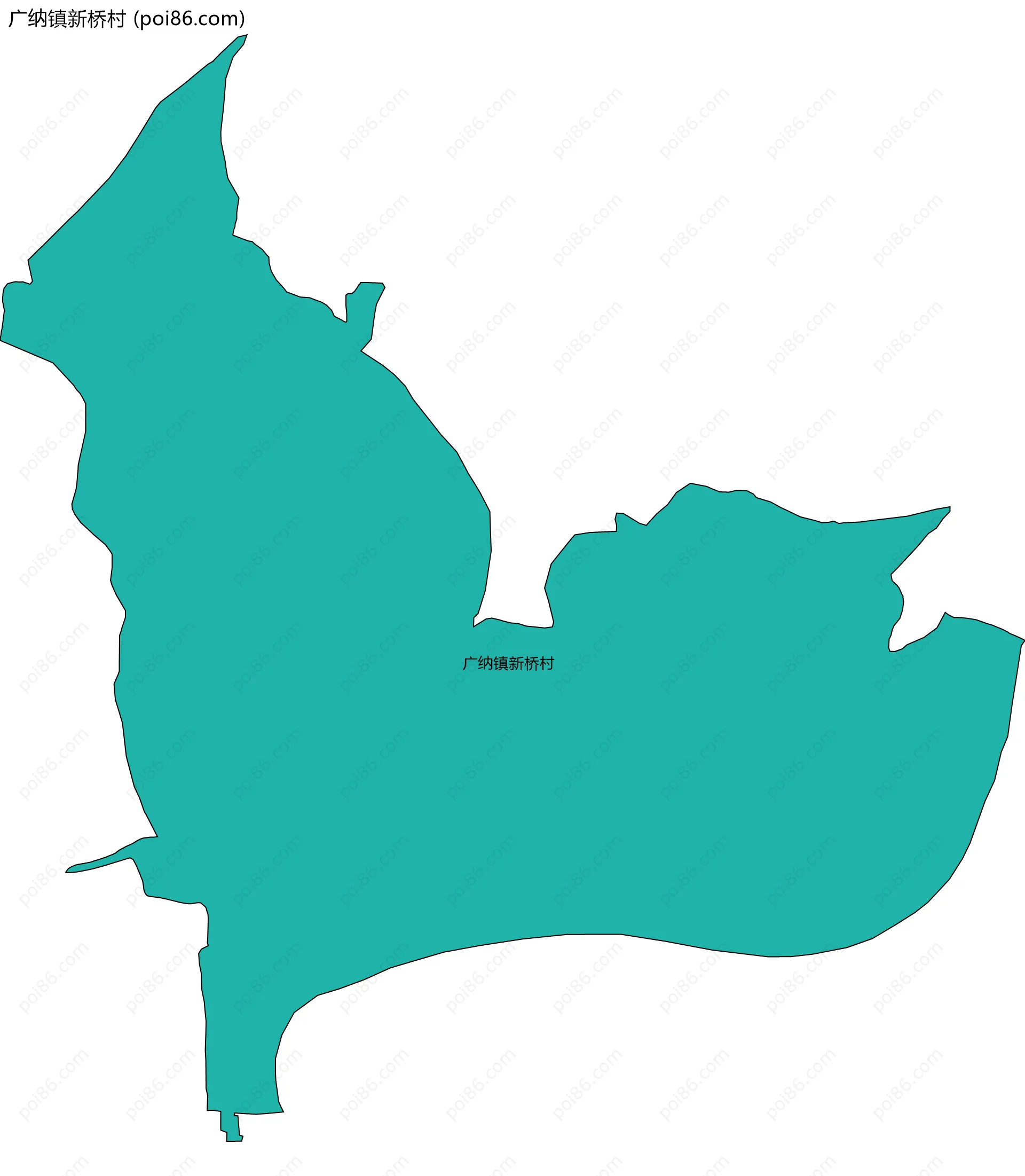 广纳镇新桥村边界地图