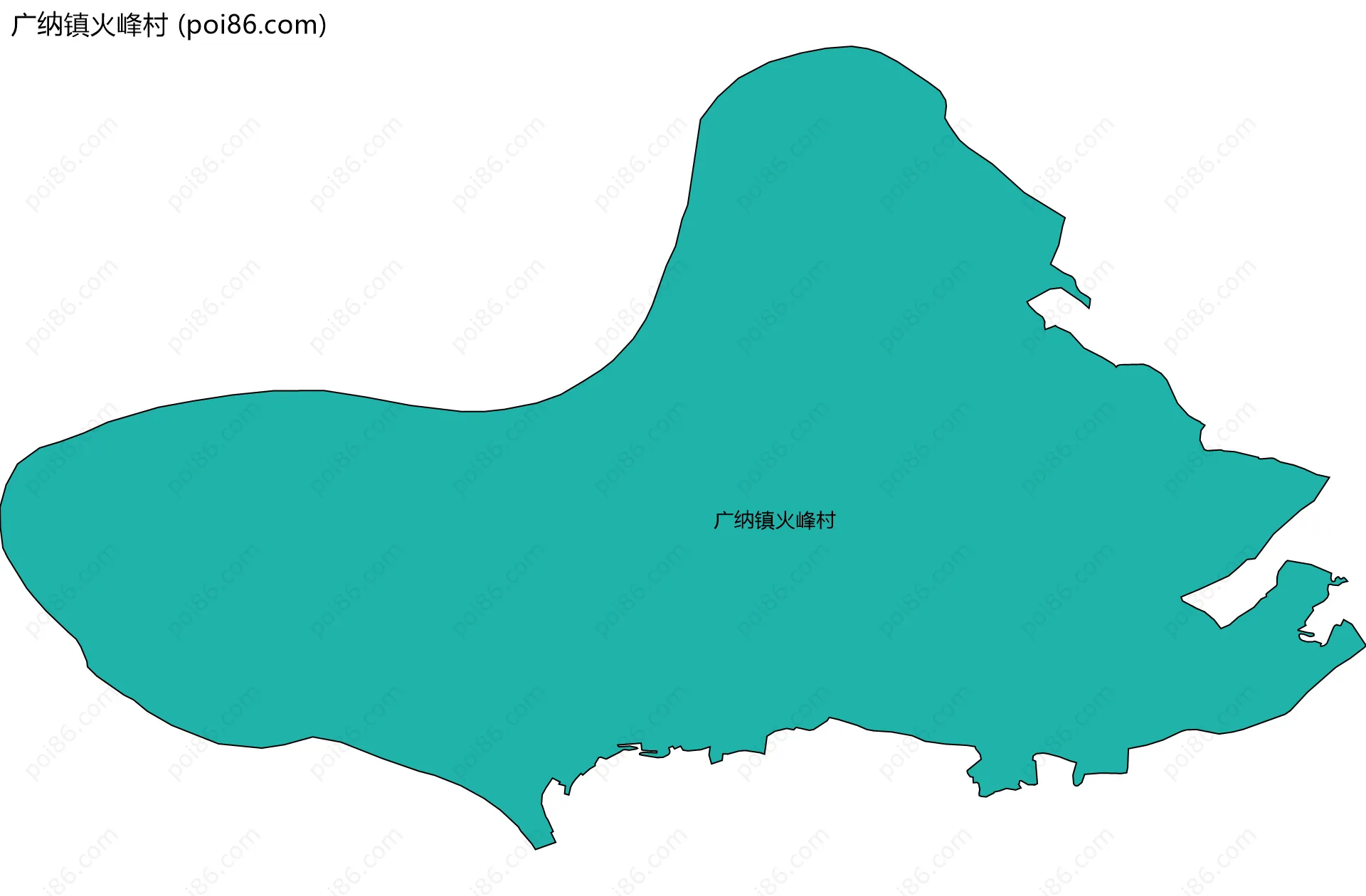 广纳镇火峰村边界地图