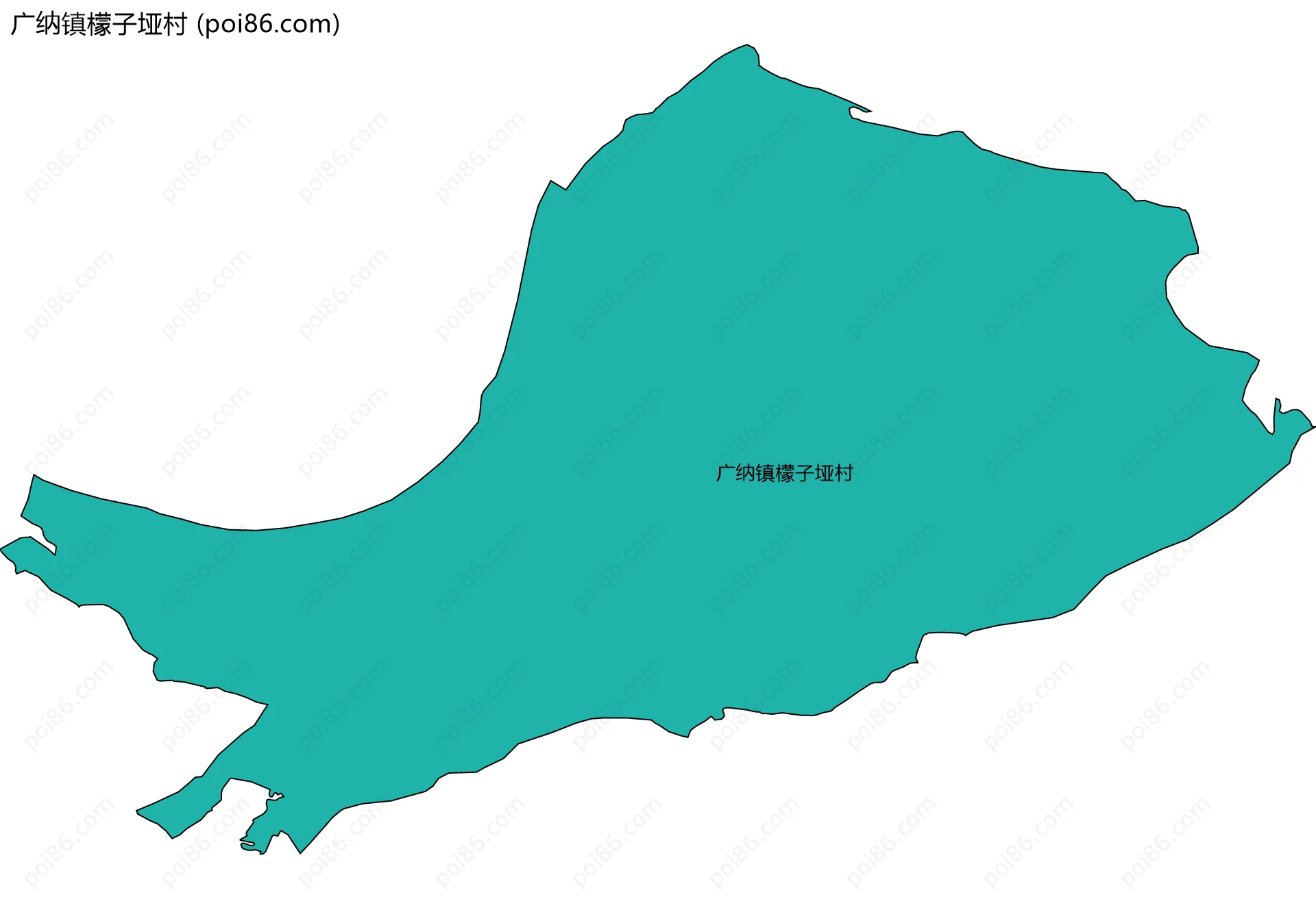 广纳镇檬子垭村边界地图