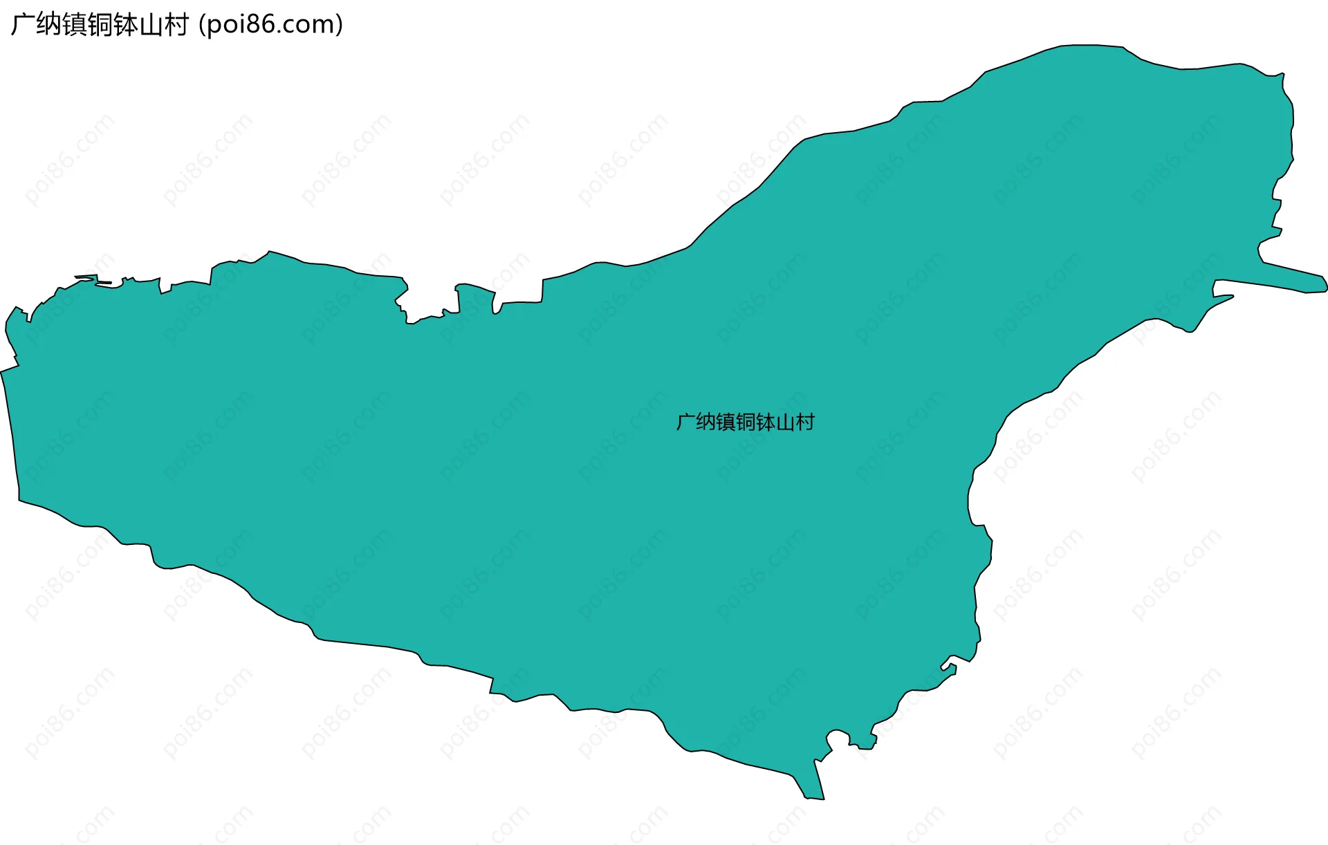 广纳镇铜钵山村边界地图
