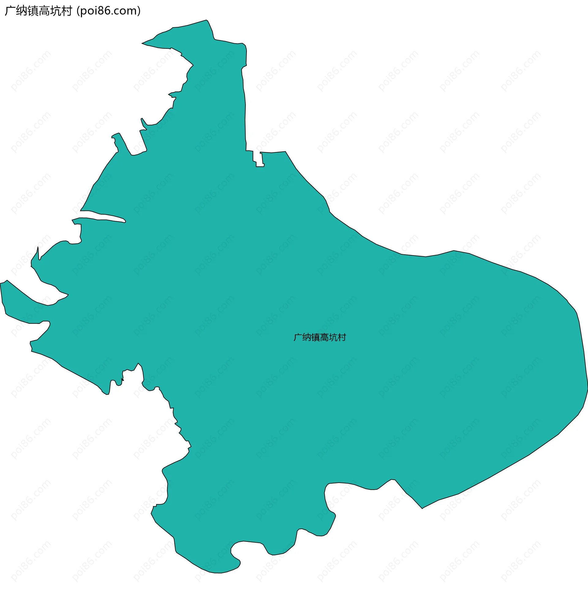 广纳镇高坑村边界地图