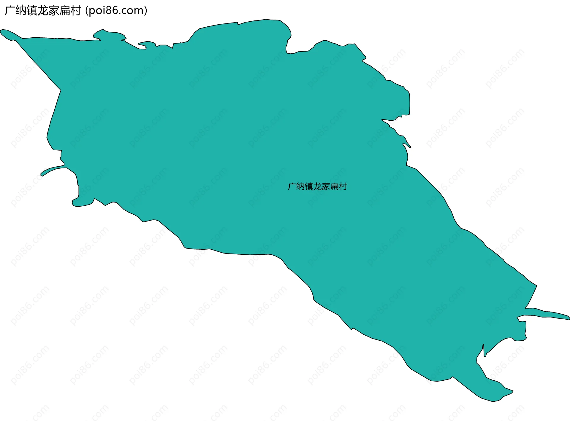 广纳镇龙家扁村边界地图