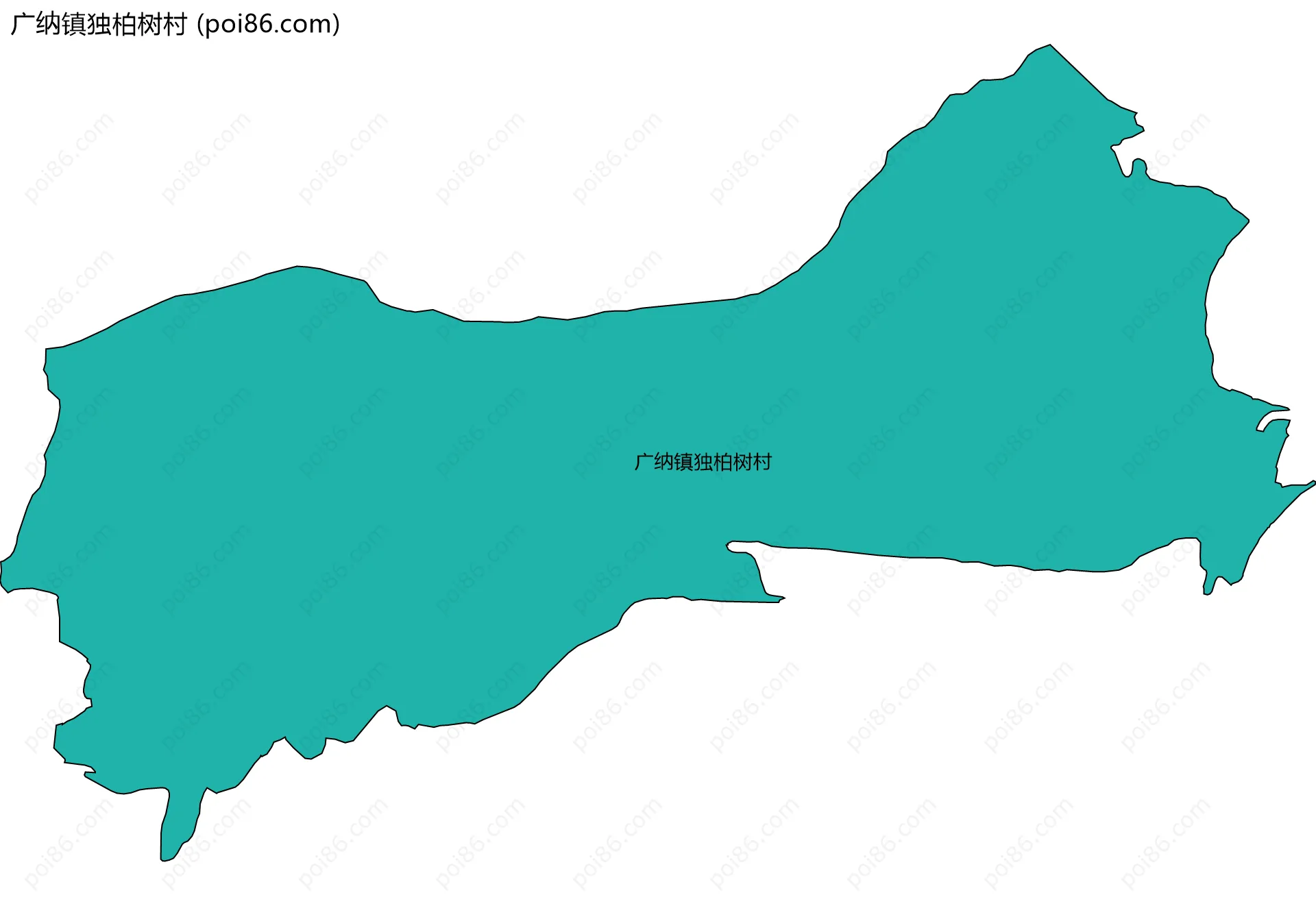 广纳镇独柏树村边界地图