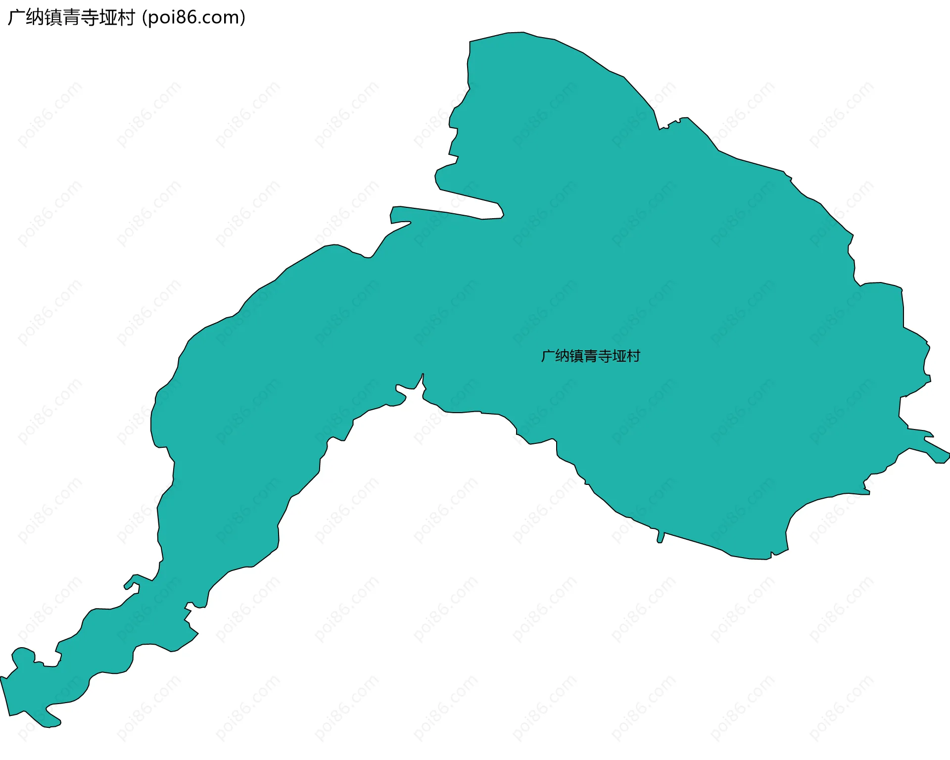 广纳镇青寺垭村边界地图