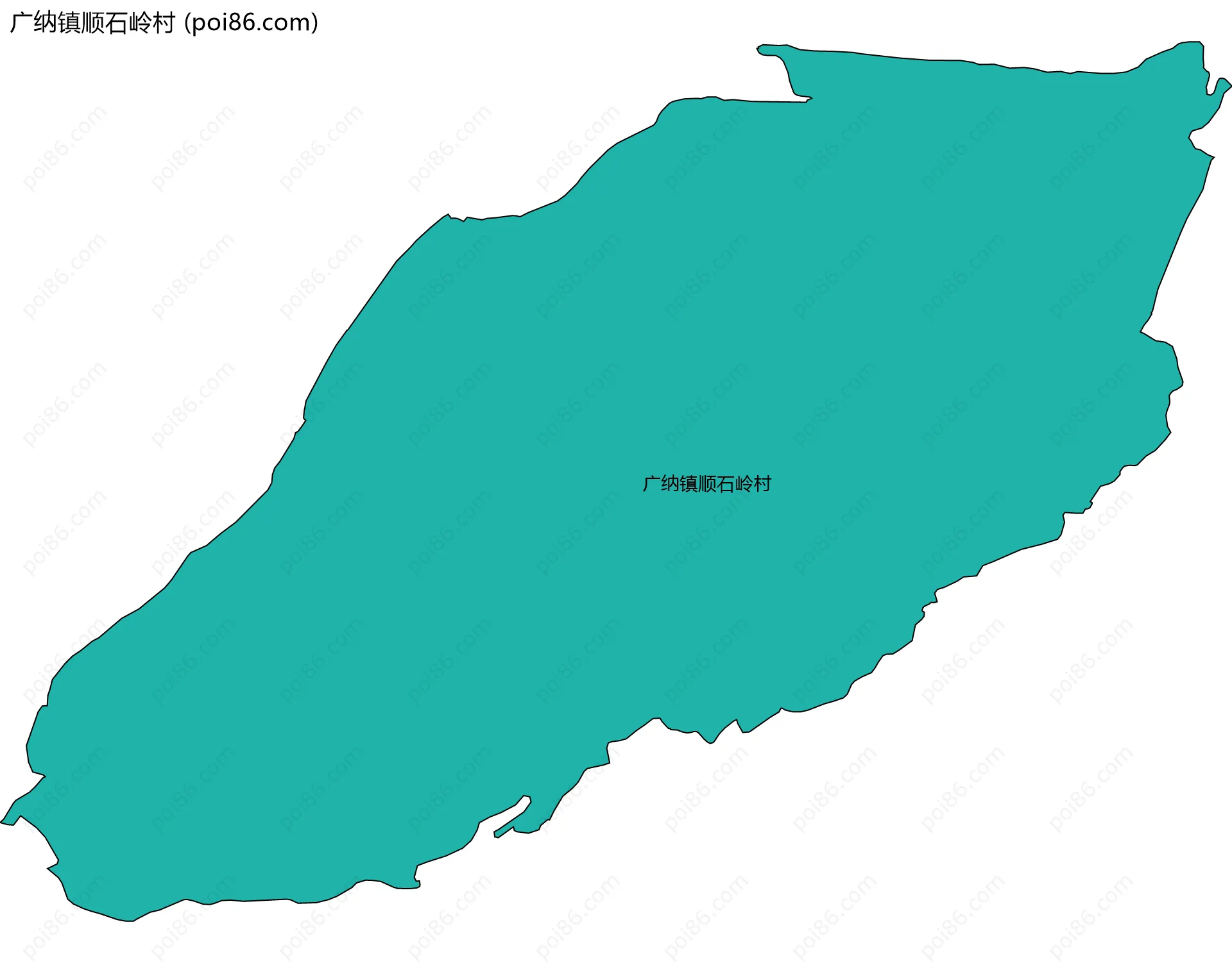 广纳镇顺石岭村边界地图