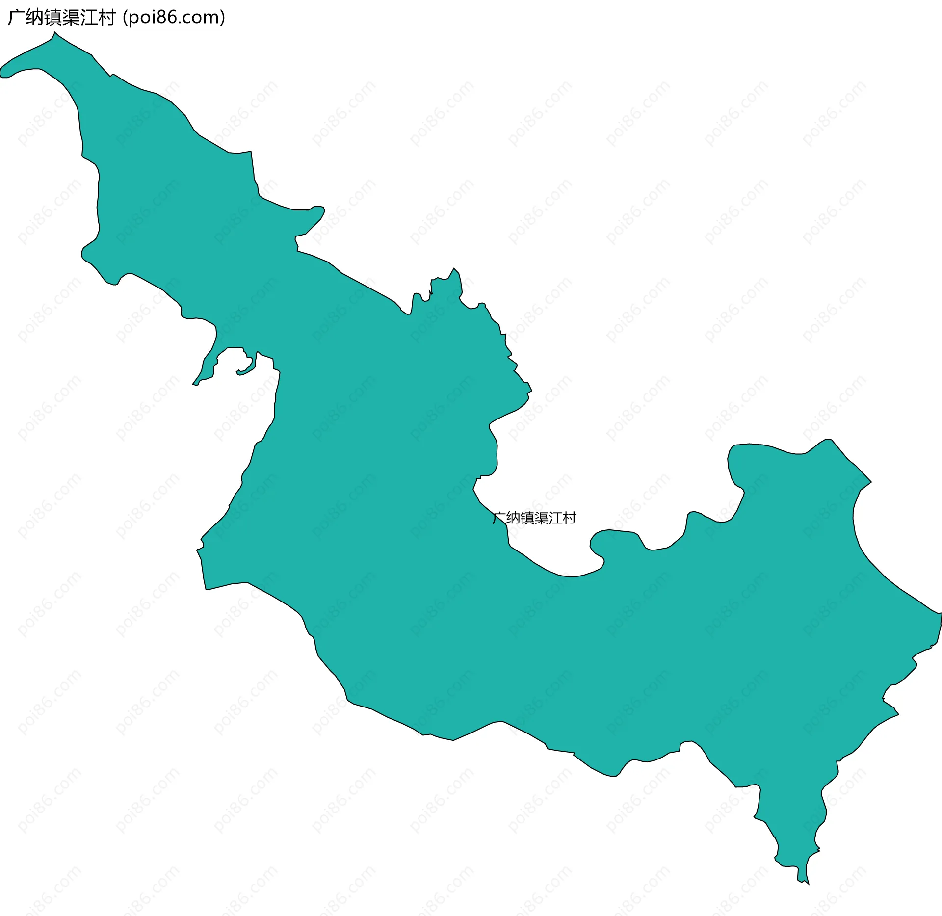 广纳镇渠江村边界地图