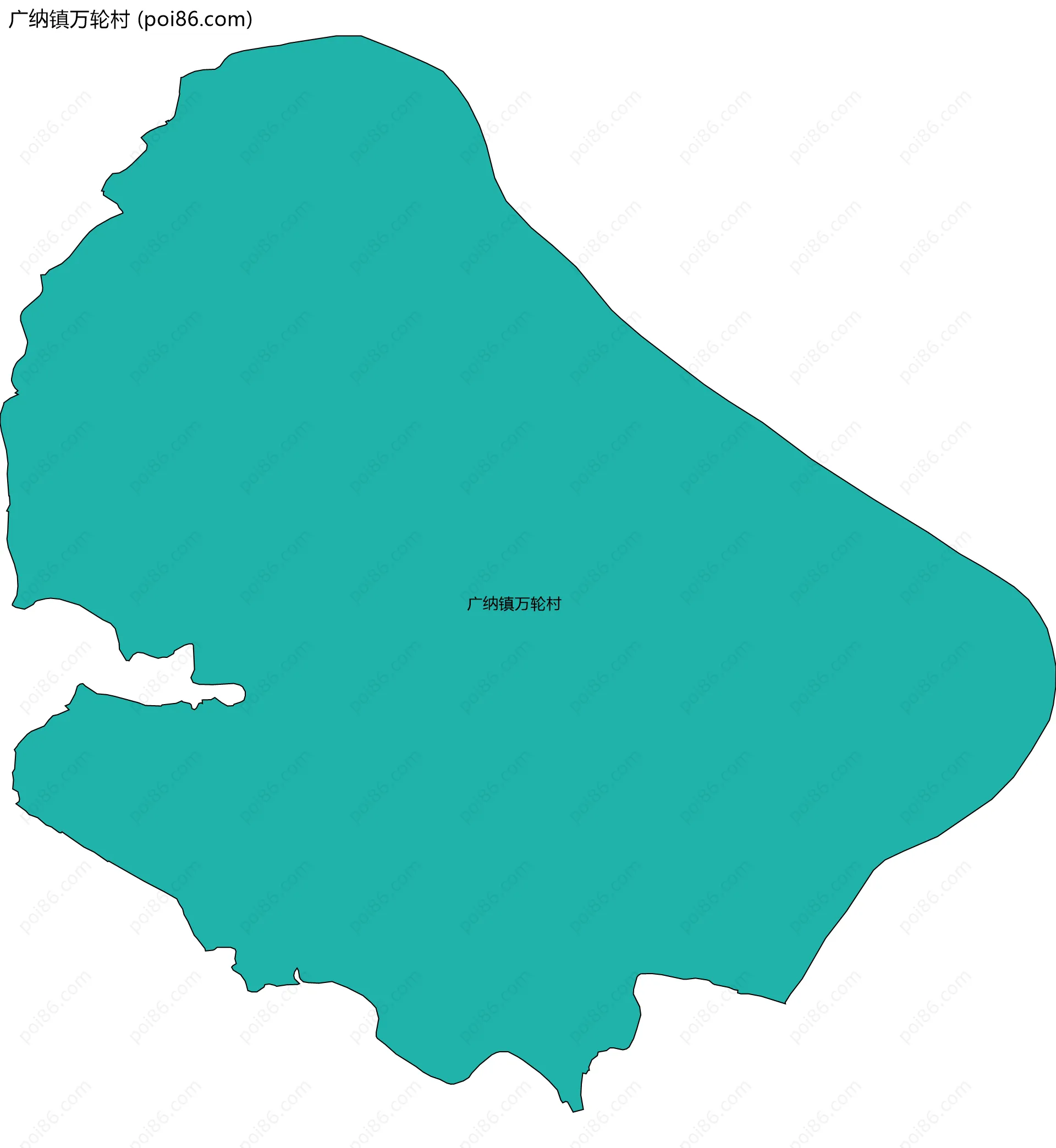 广纳镇万轮村边界地图