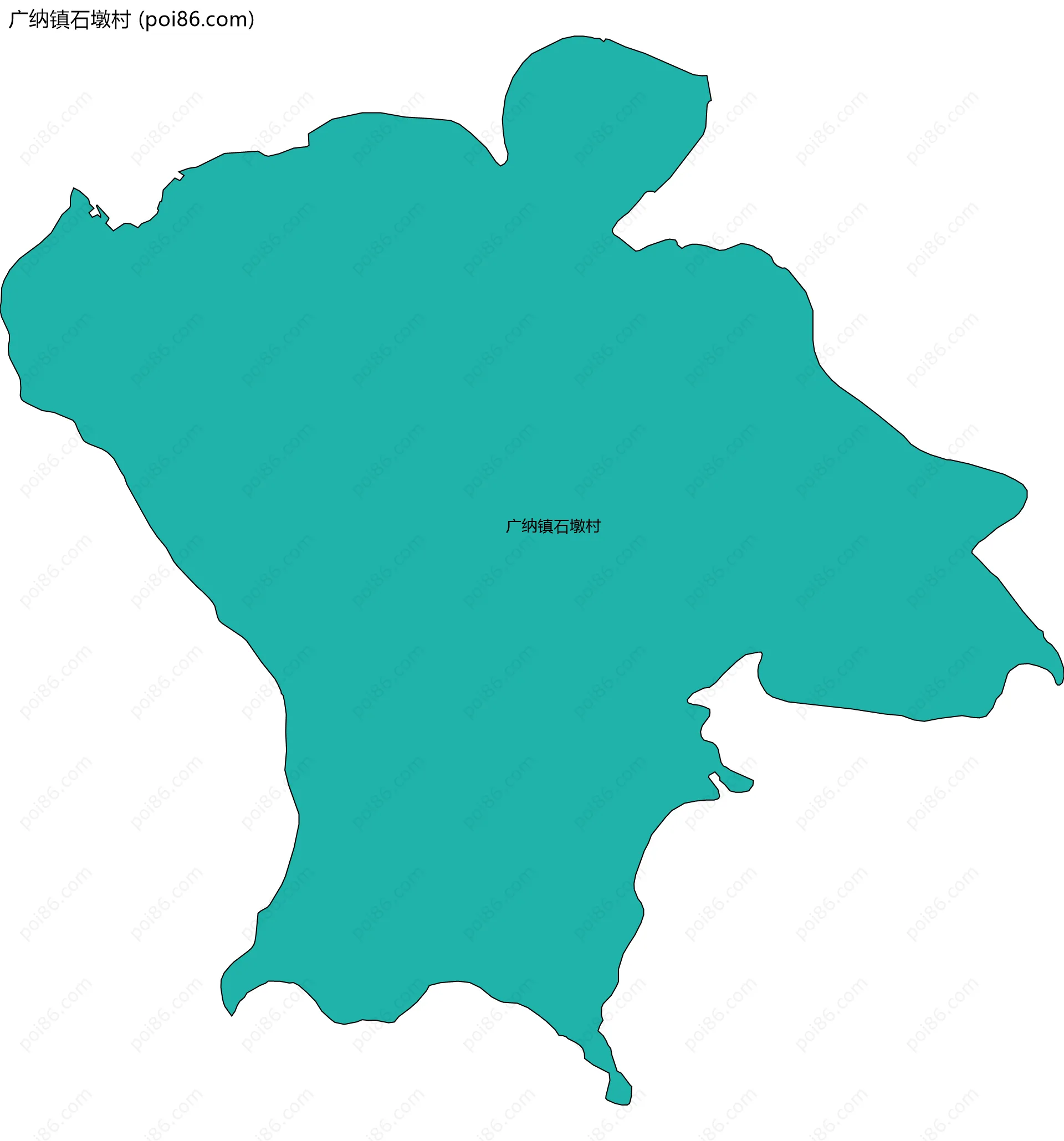 广纳镇石墩村边界地图