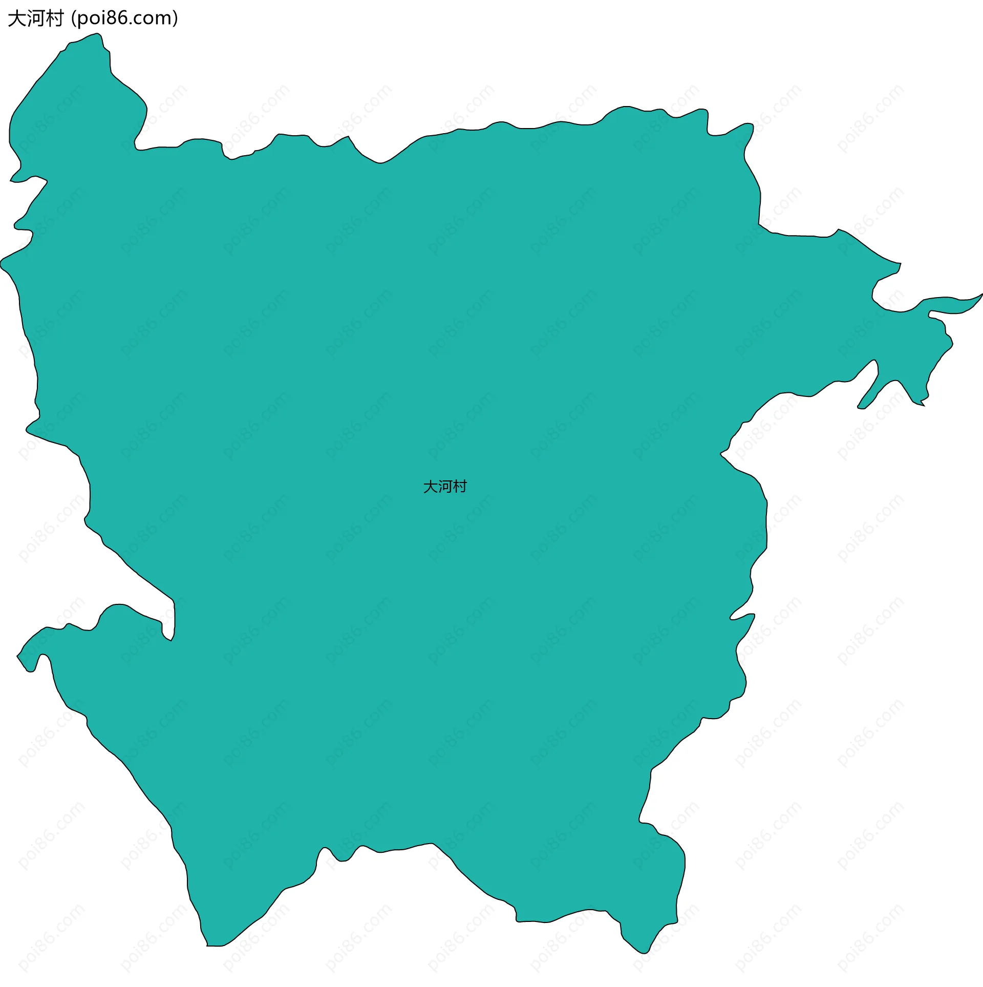 大河村边界地图