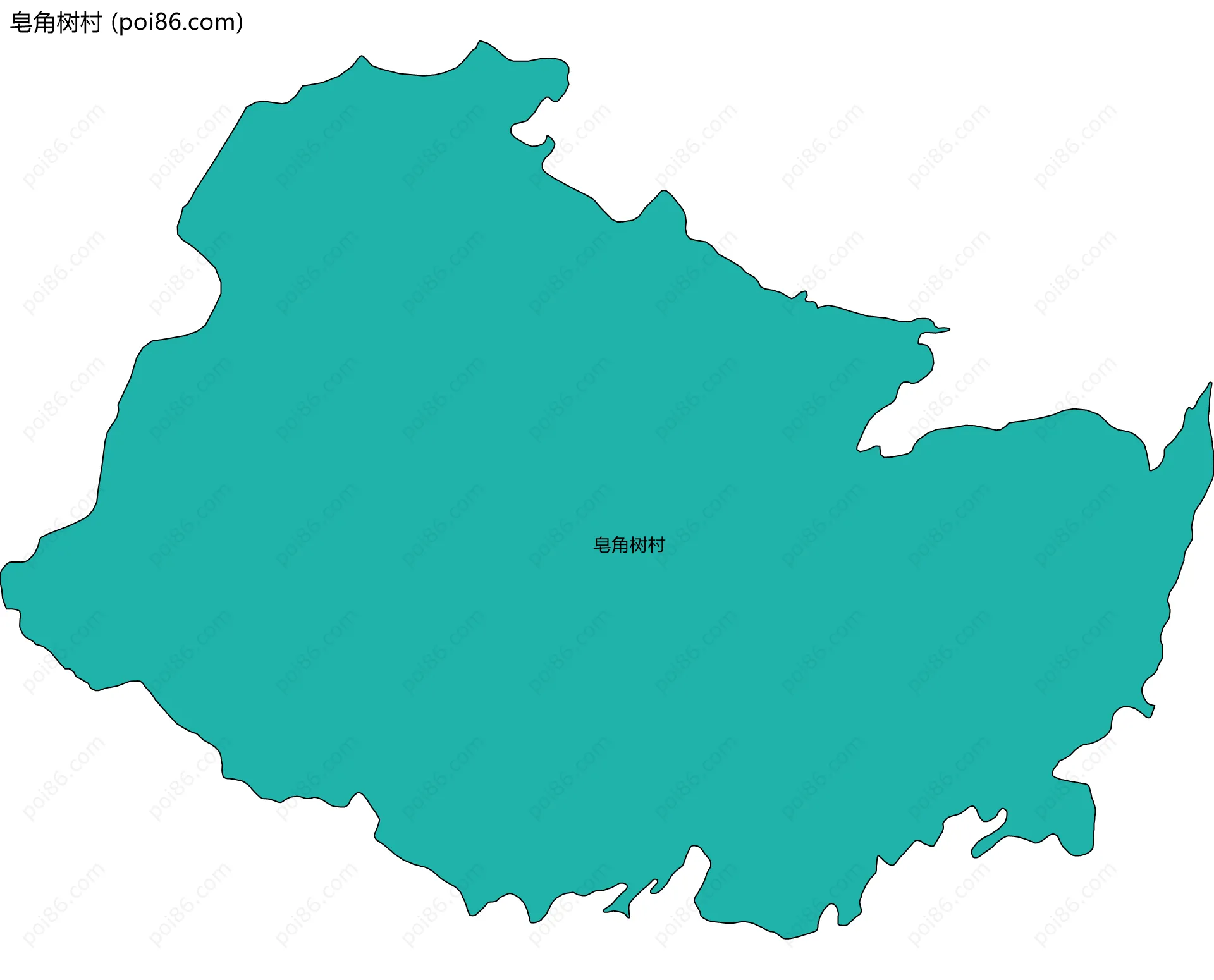 皂角树村边界地图