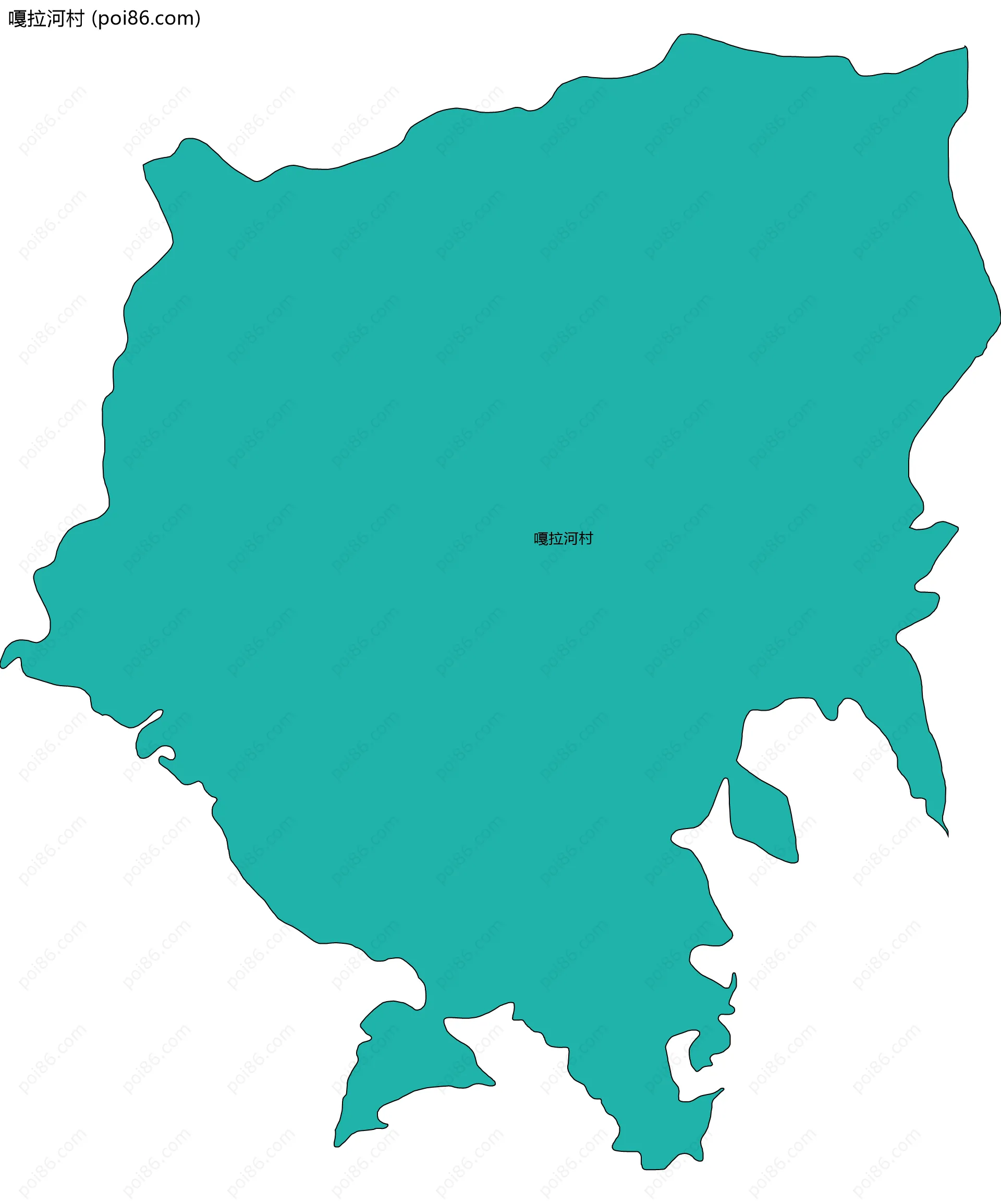 嘎拉河村边界地图