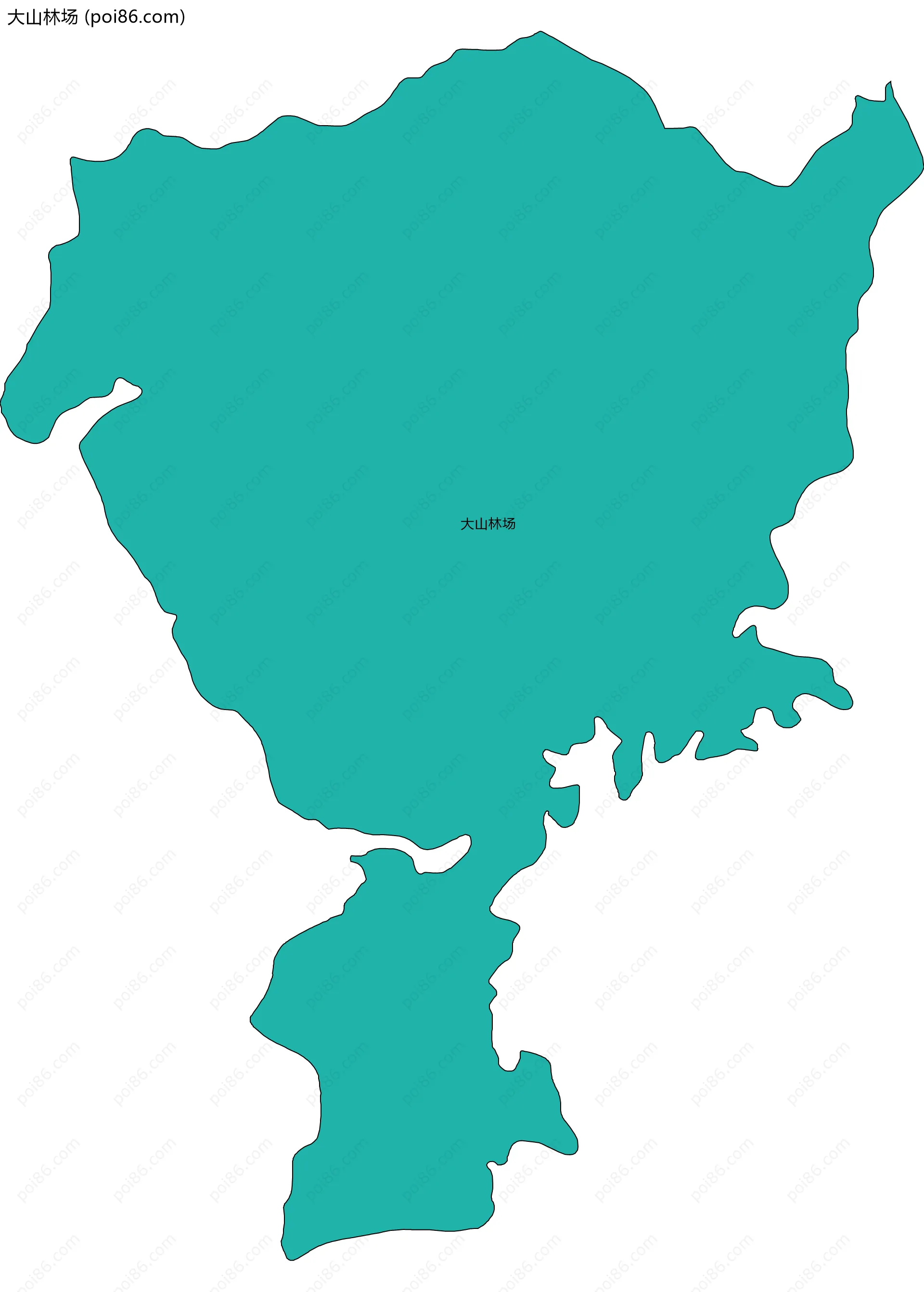 大山林场边界地图