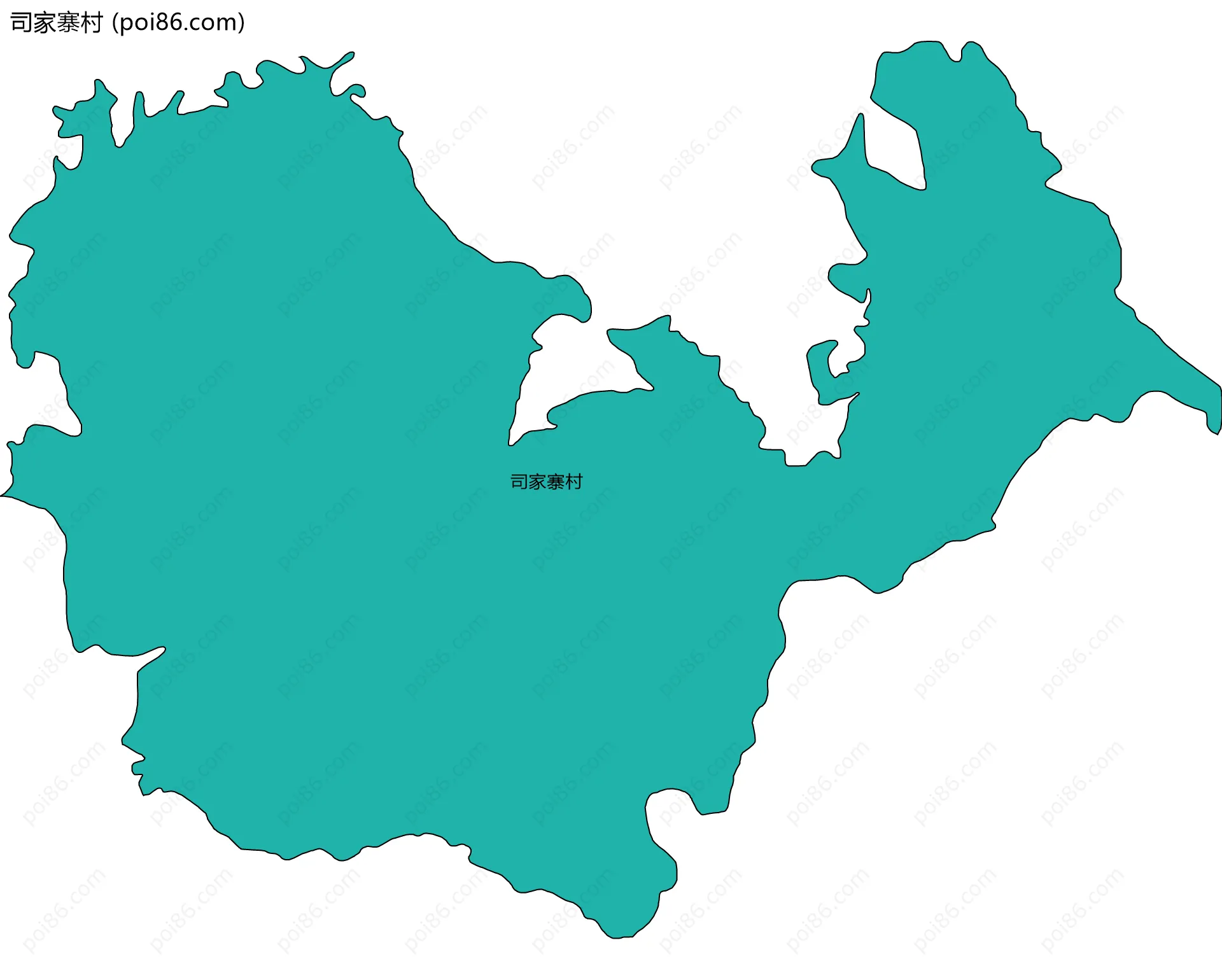 司家寨村边界地图