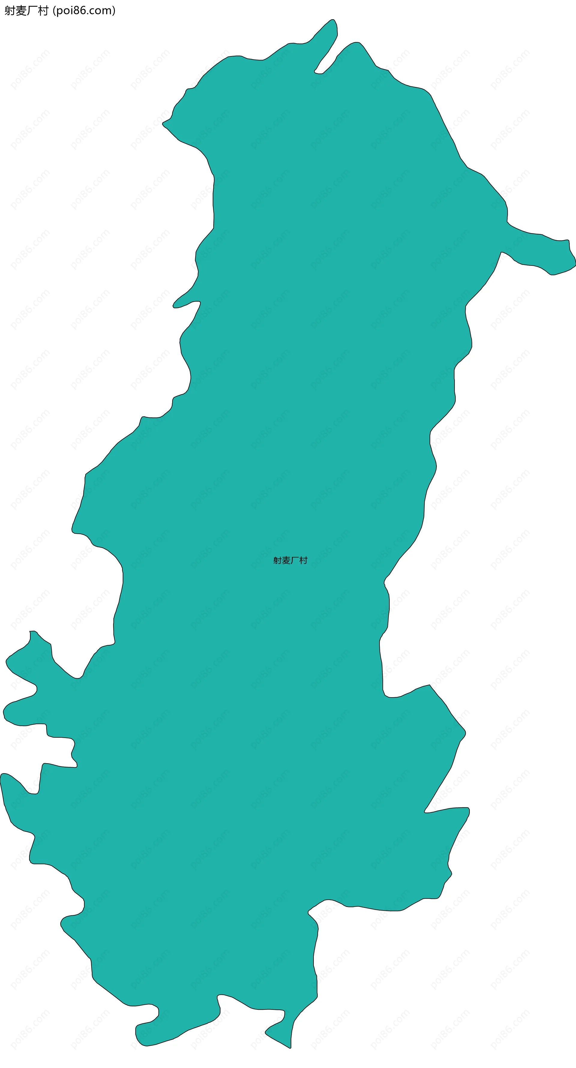 射麦厂村边界地图