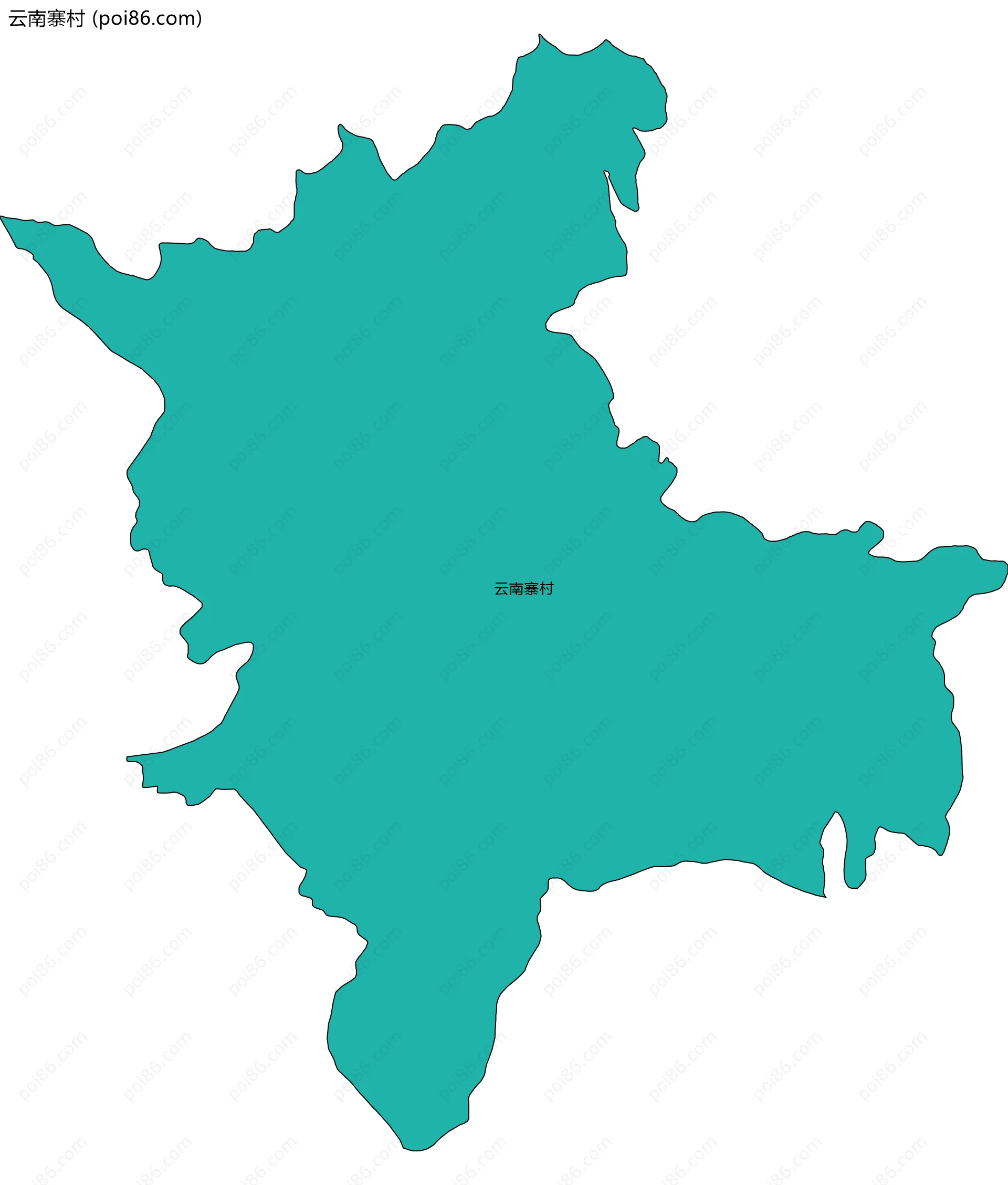 云南寨村边界地图