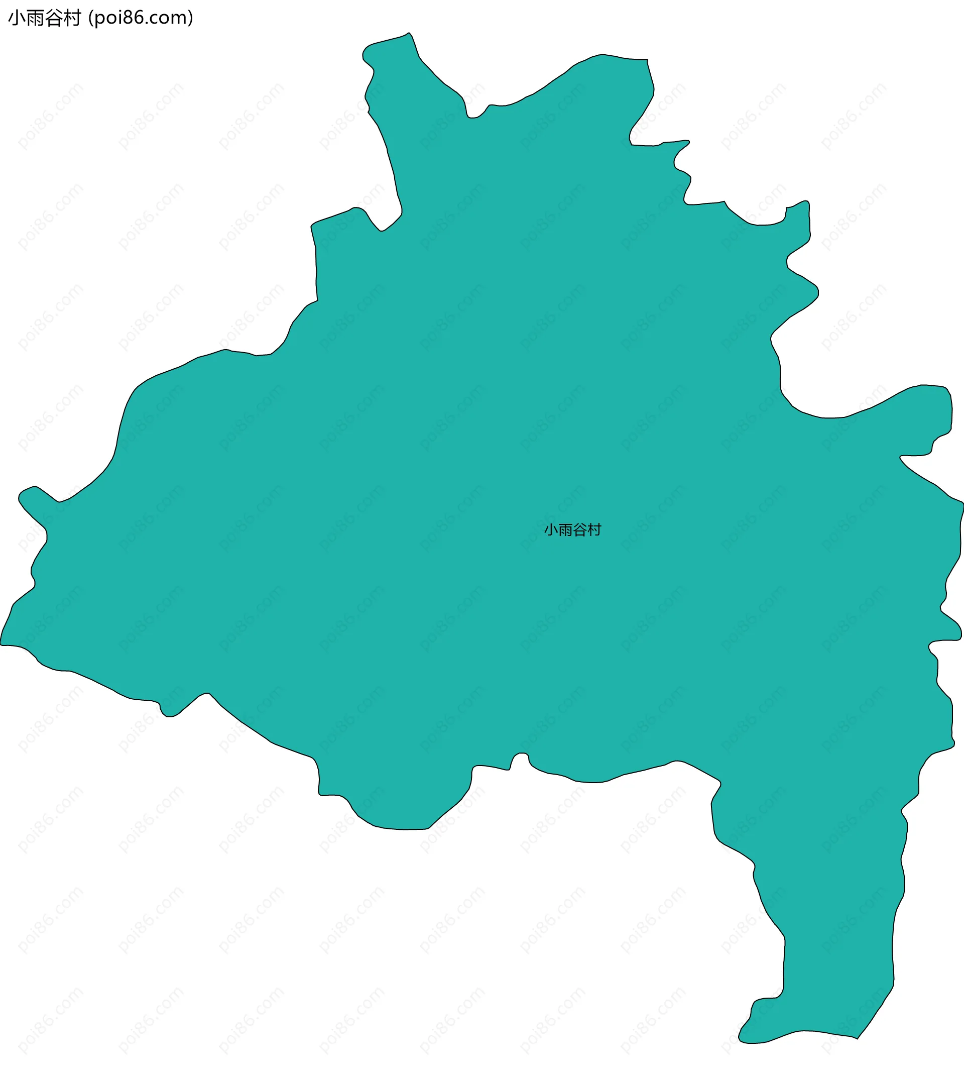 小雨谷村边界地图