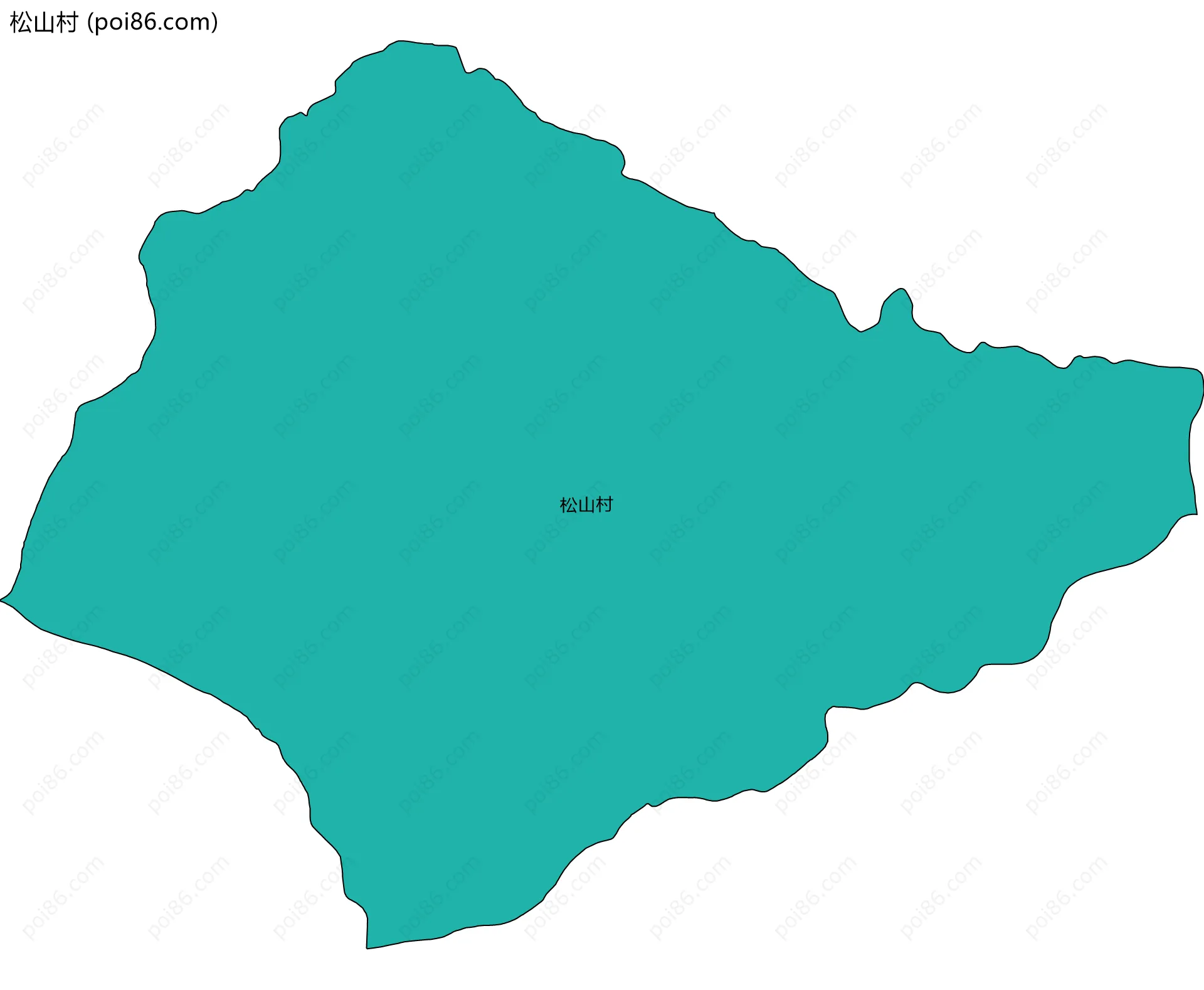 松山村边界地图