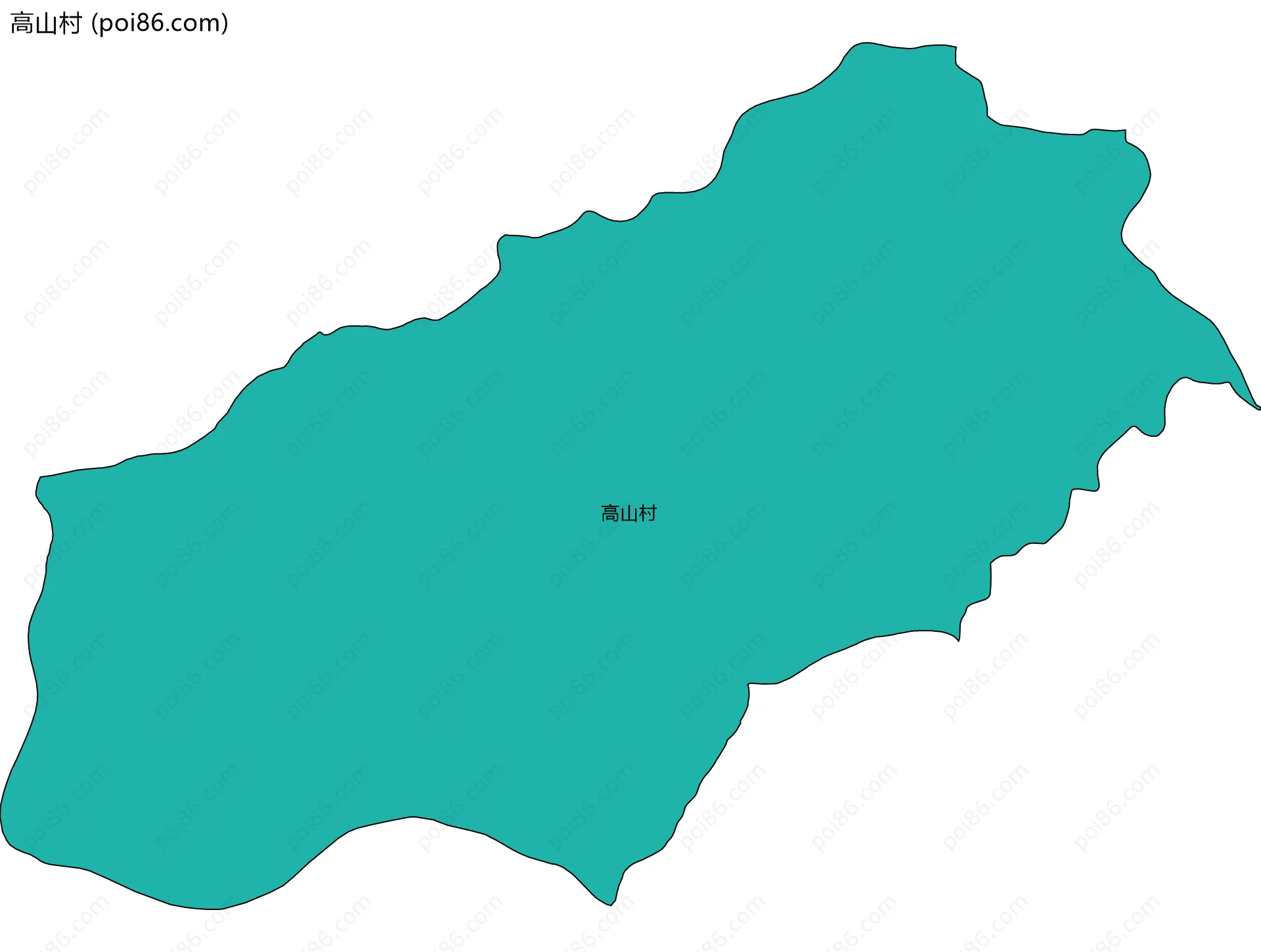 高山村边界地图