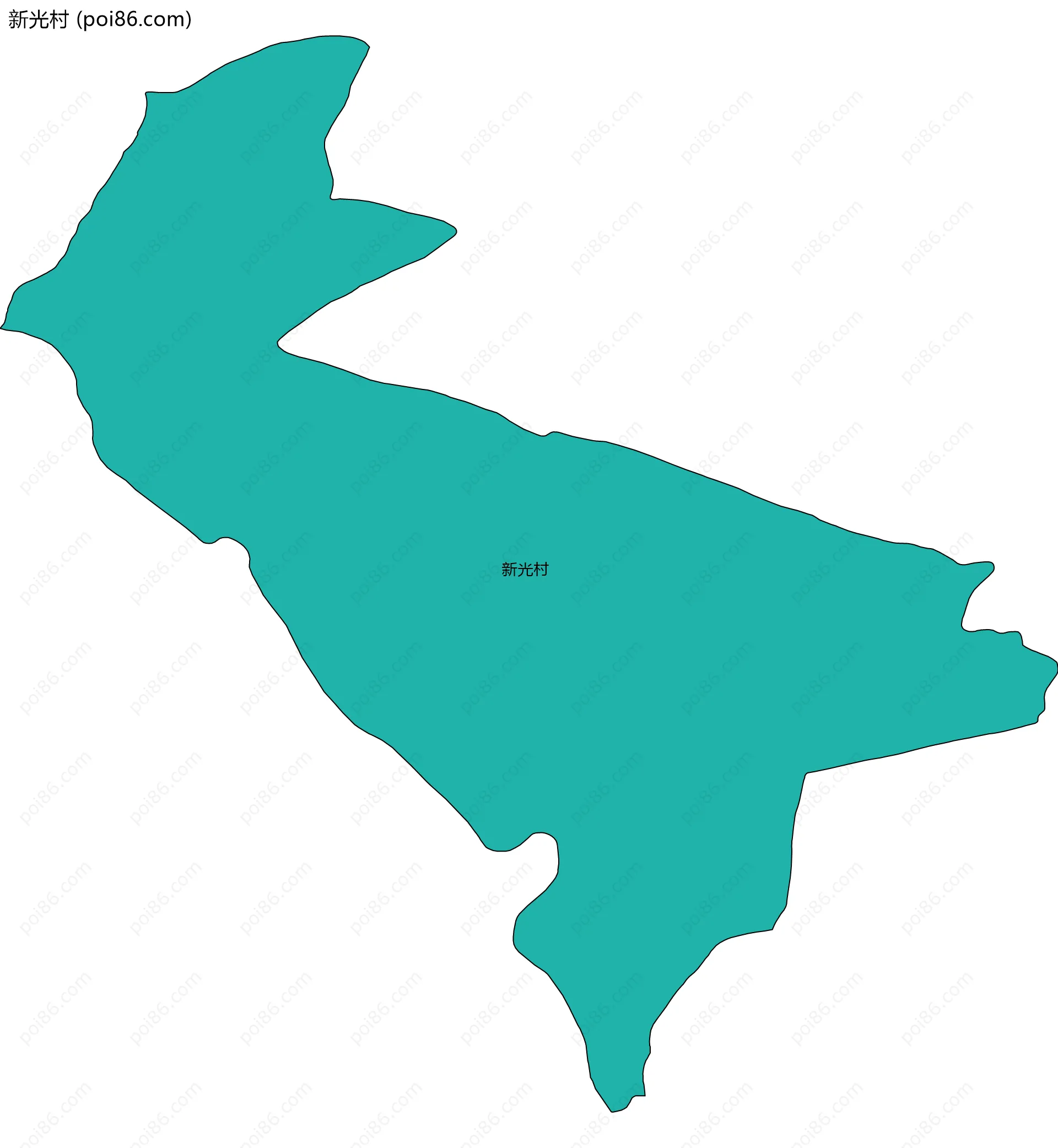 新光村边界地图