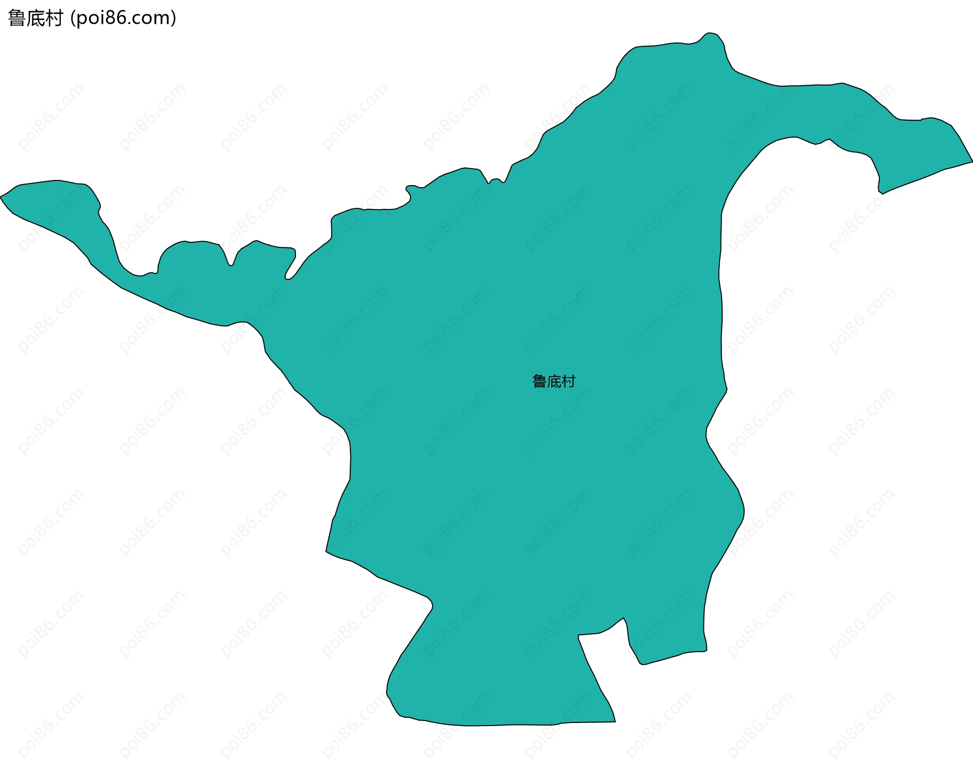 鲁底村边界地图