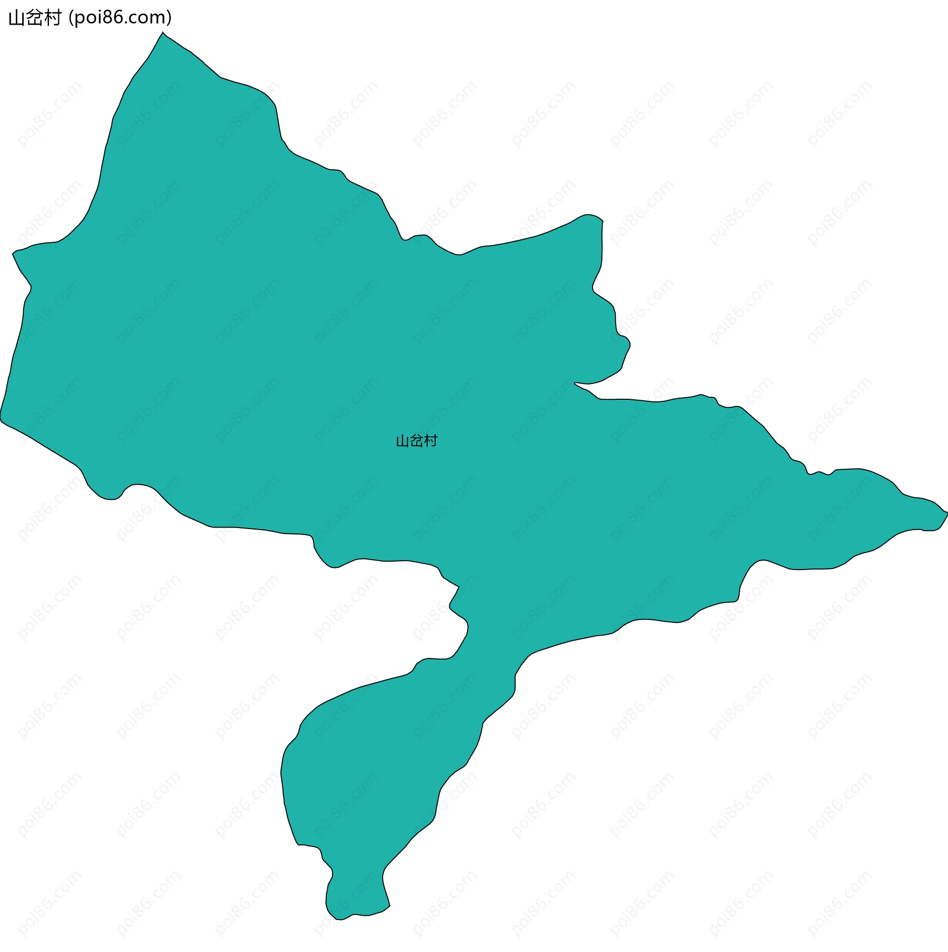 山岔村边界地图