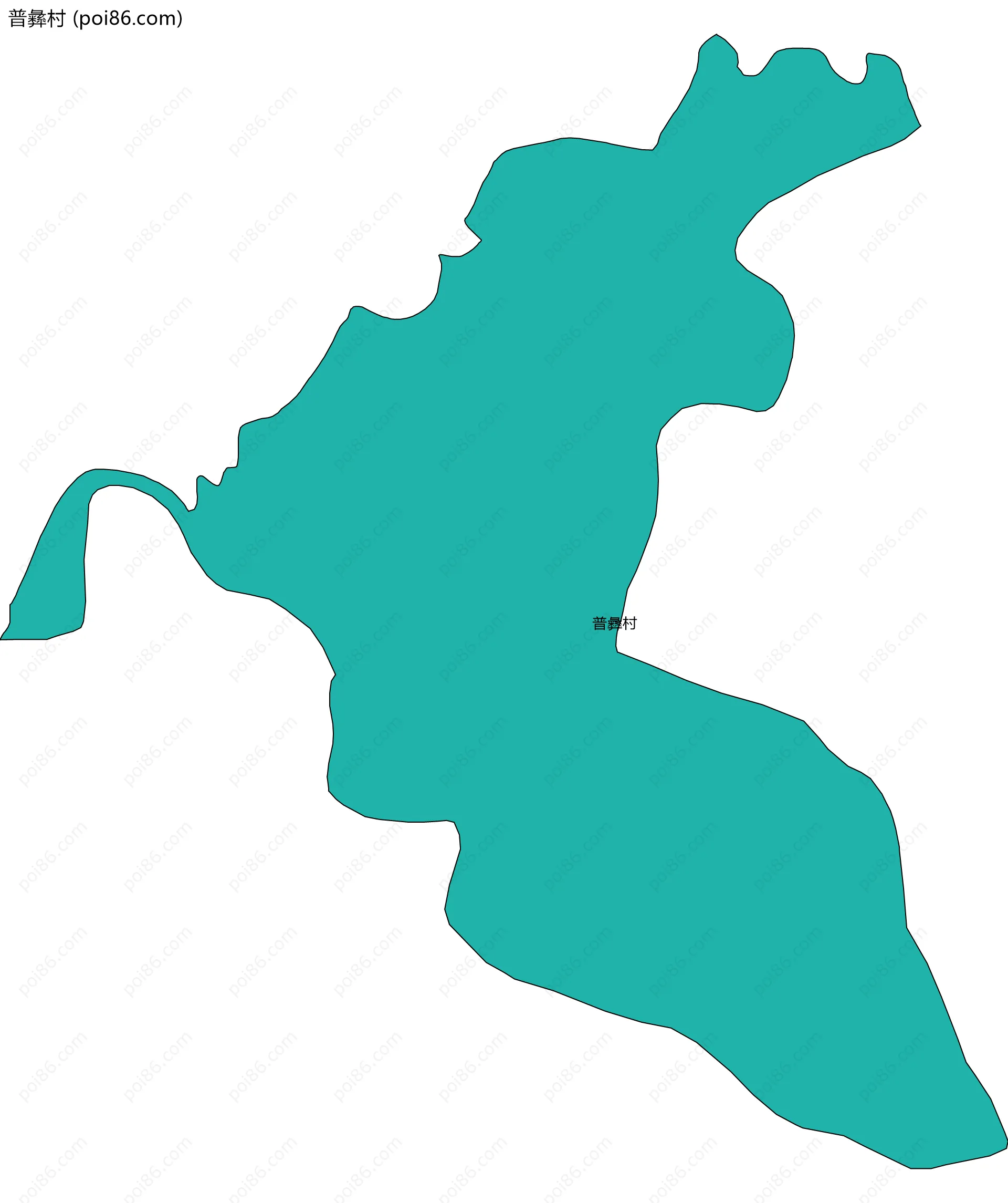 普彝村边界地图