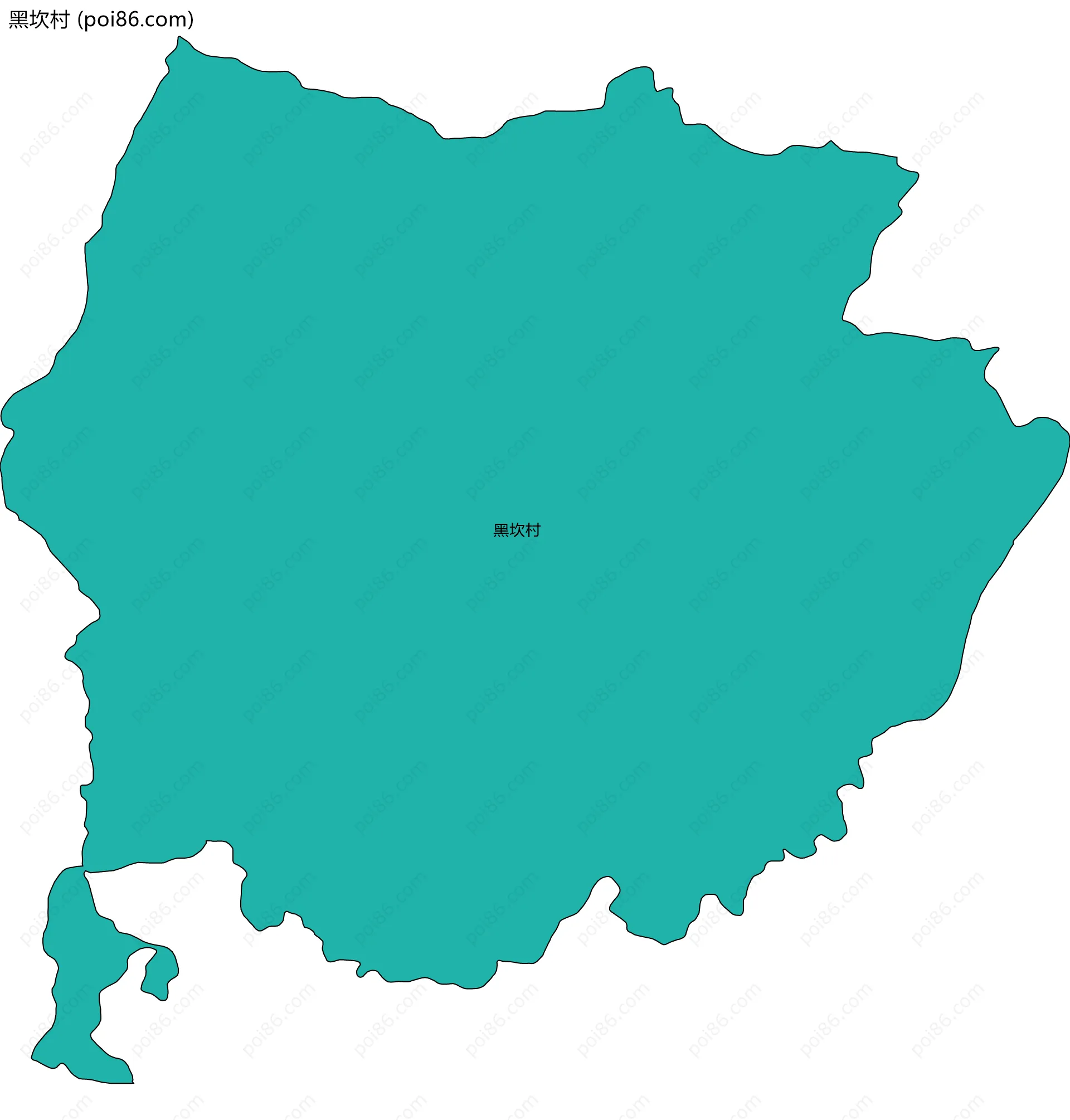 黑坎村边界地图